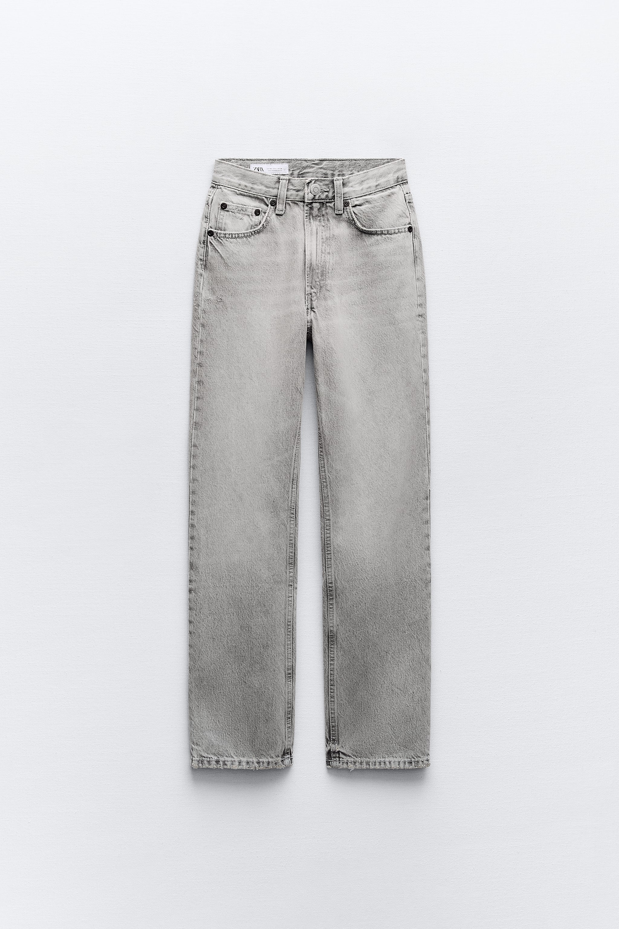 TRF STRAIGHT LEG JEANS WITH A HIGH WAIST