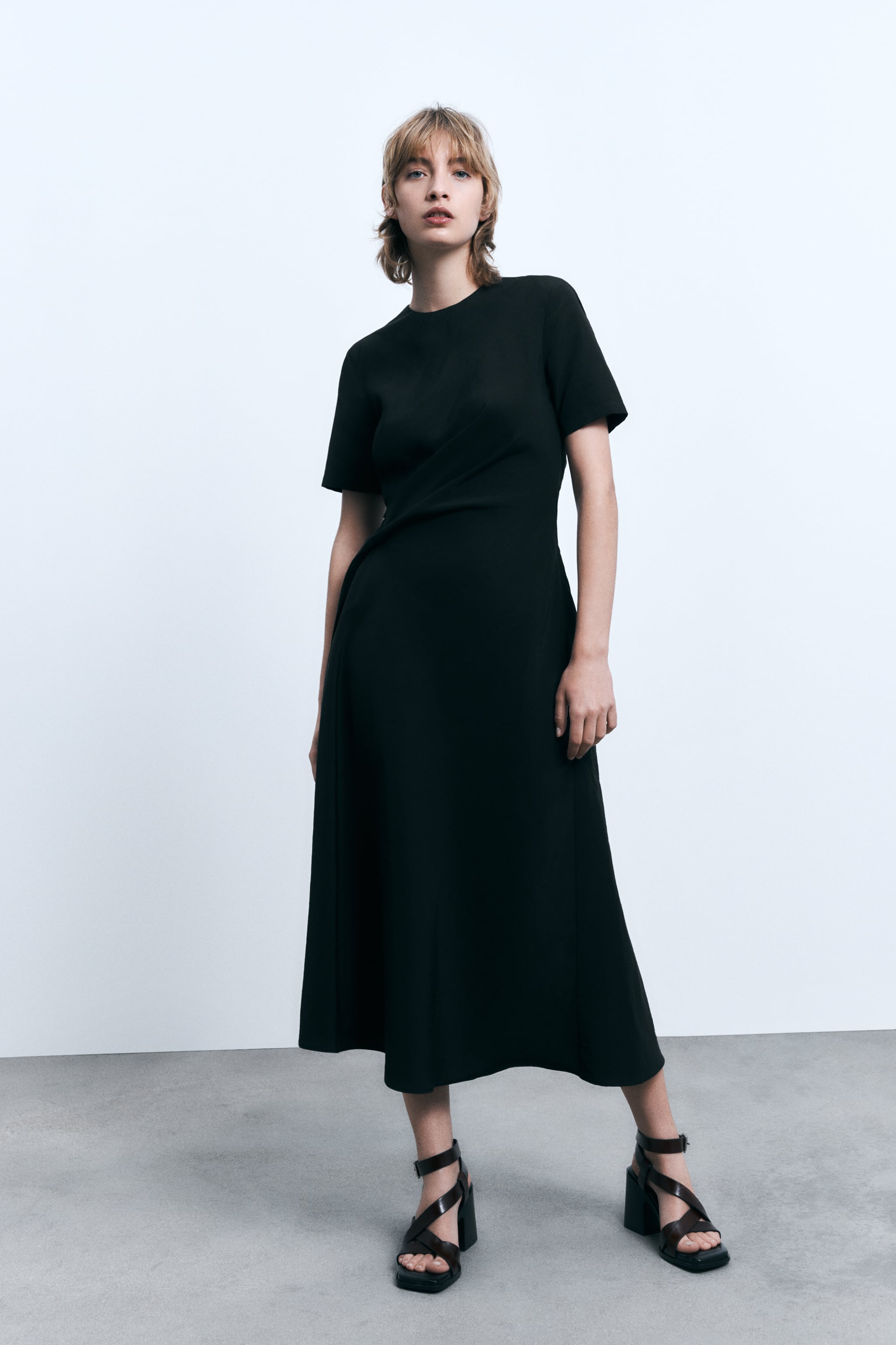 SIDE DRAPED DRESS ZW COLLECTION