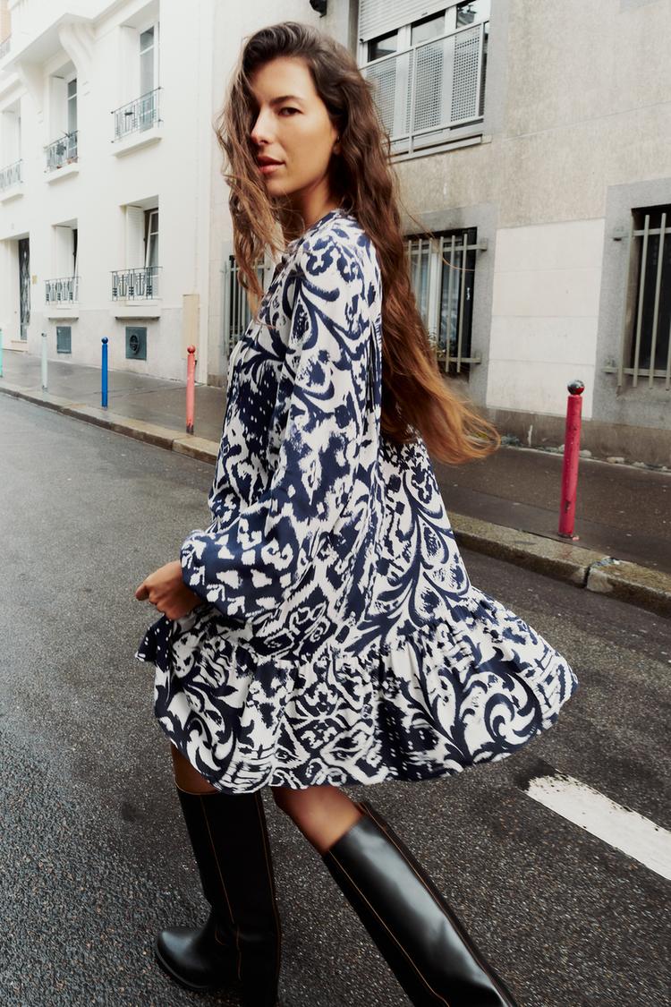PRINTED MINI DRESS