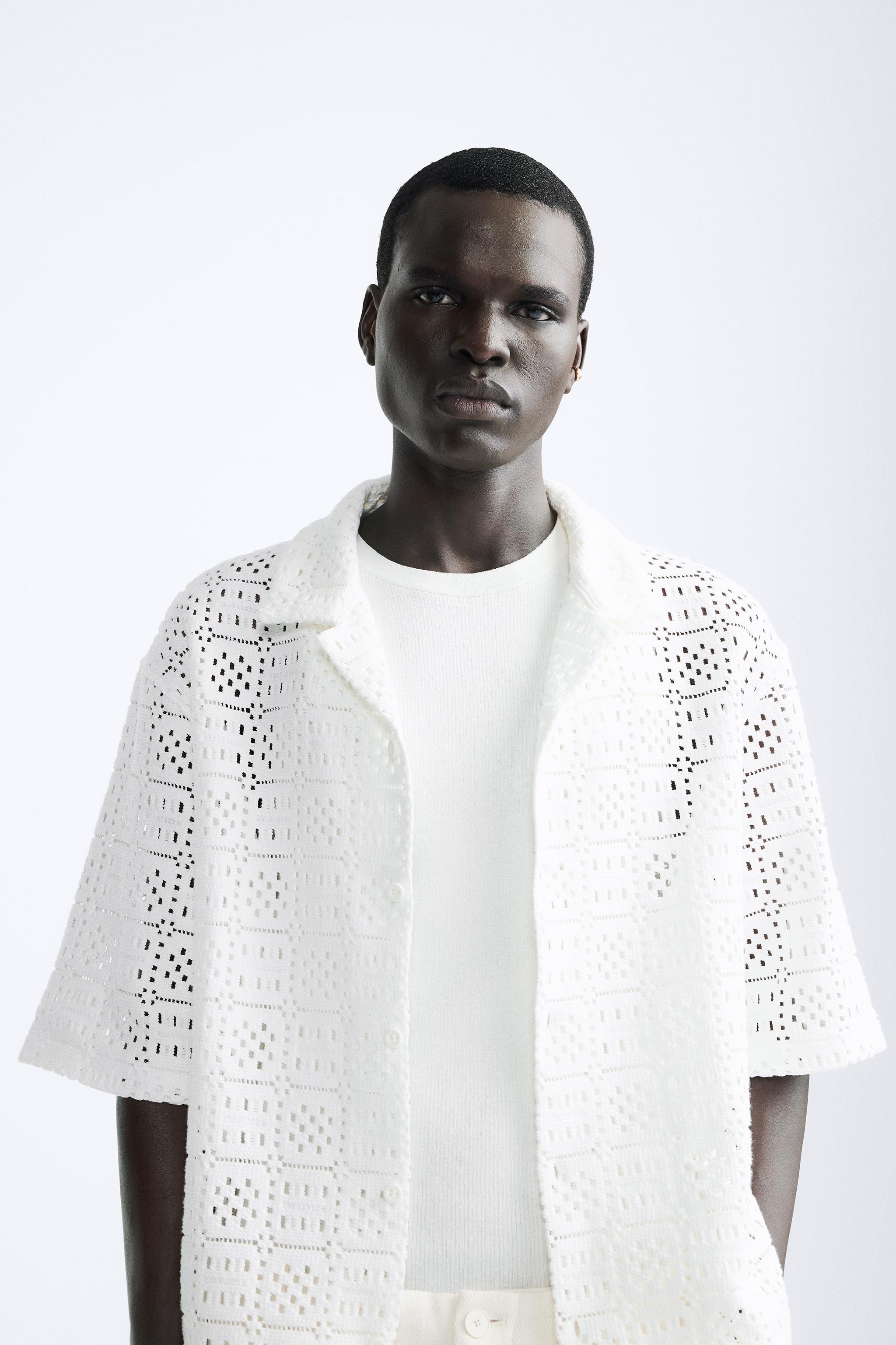 Compare Camron Oversized Crochet Shirt | Shop Midtown