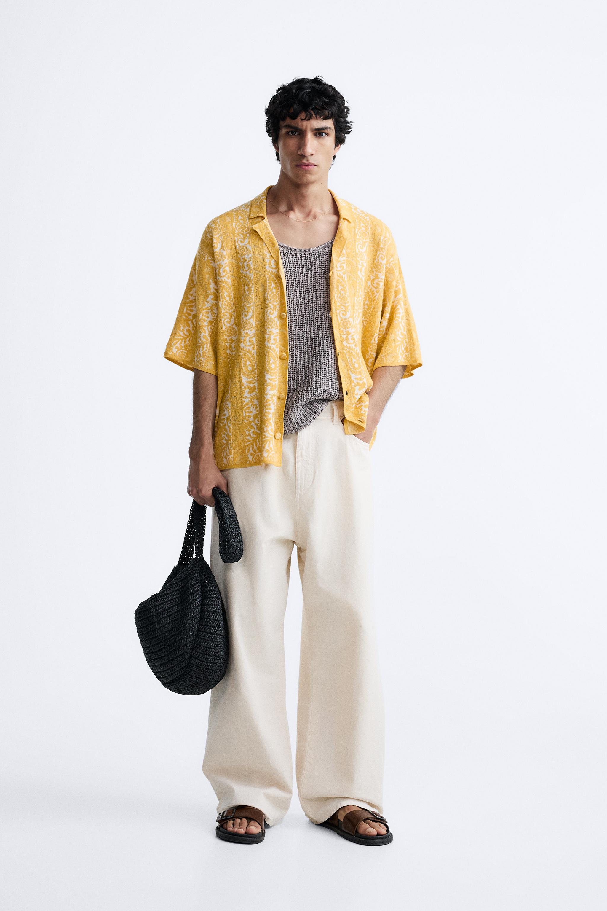 Compare CONTRASTING JACQUARD KNIT SHIRT | Mall of America®