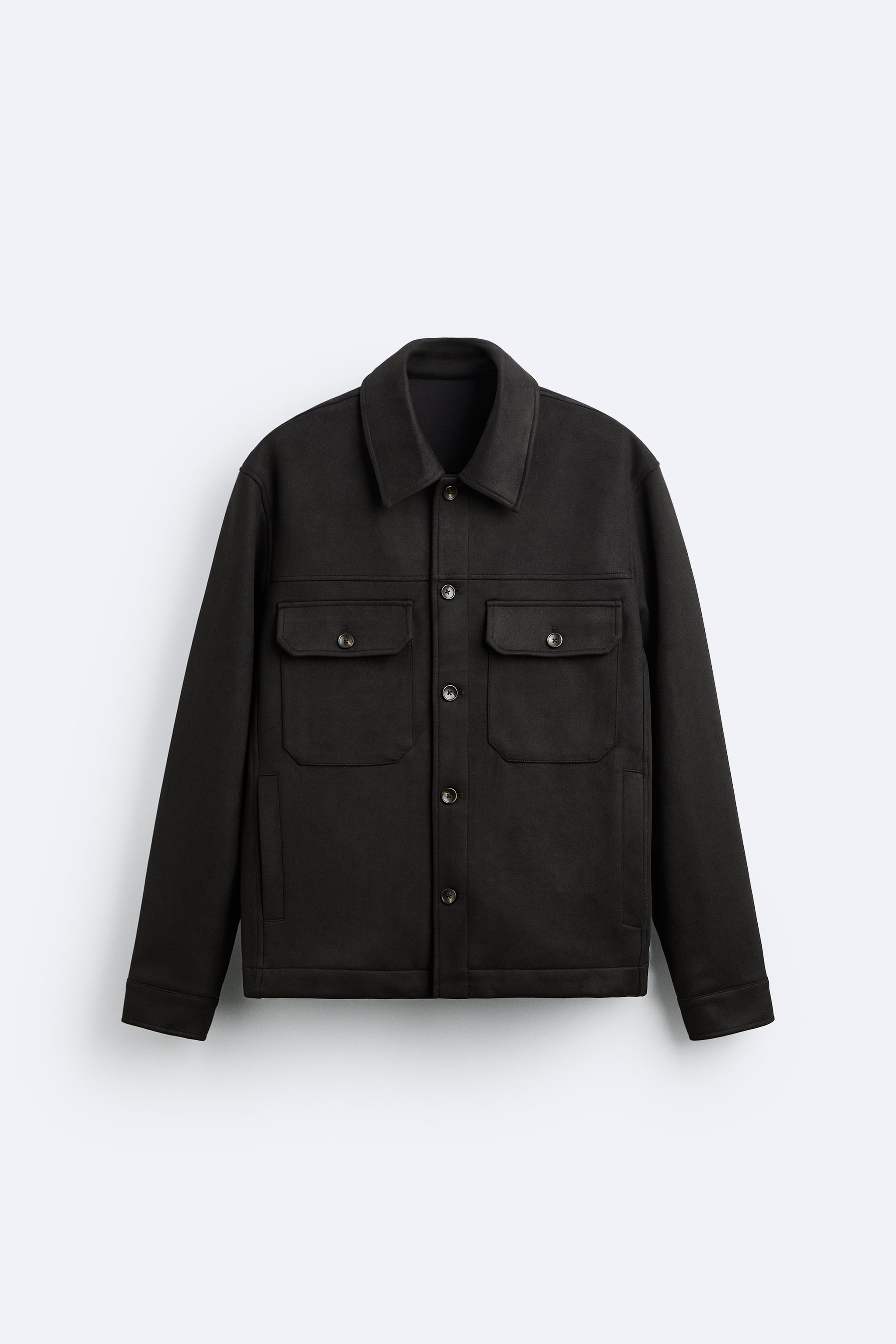 FAUX SUEDE OVERSHIRT