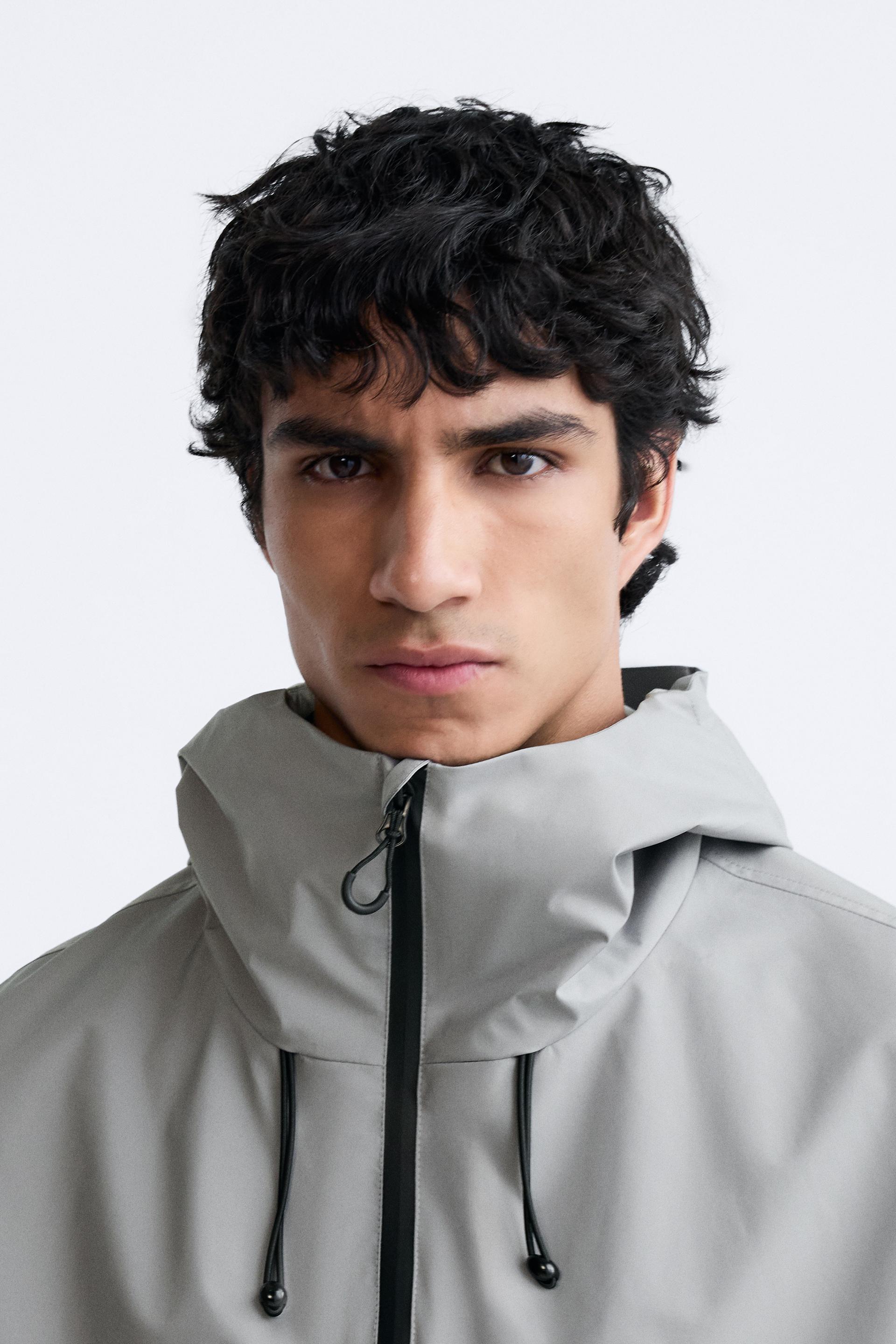 Check Technical Jacket Zara Hooded Technical Jacket International Shipping