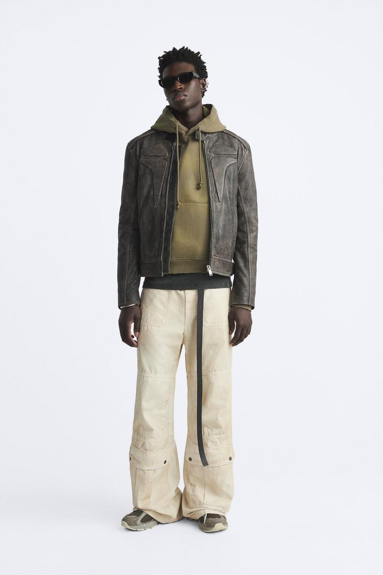 LEATHER BIKER JACKET