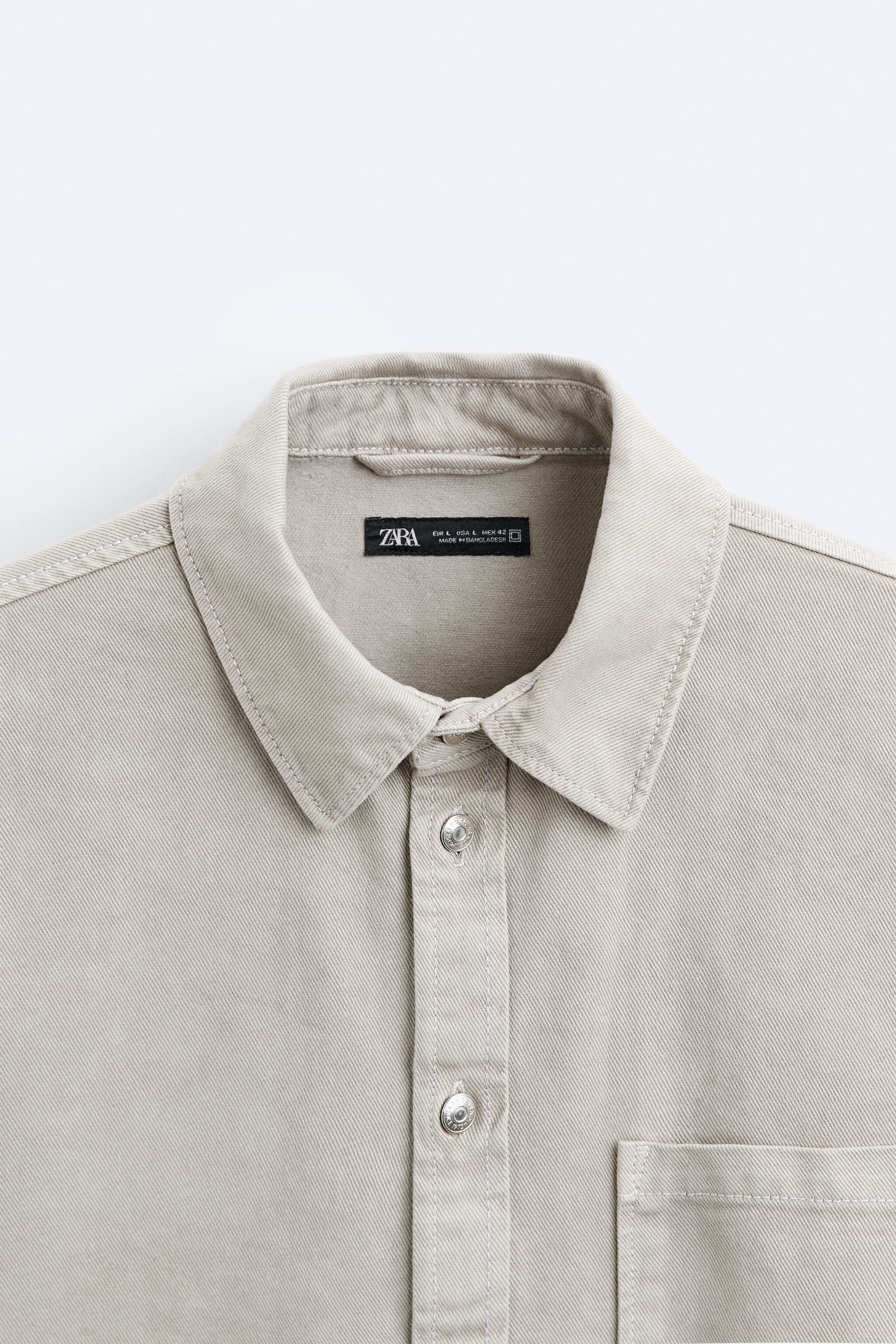 OVERSHIRT WITH CONTRASTING TOPSTITCHING