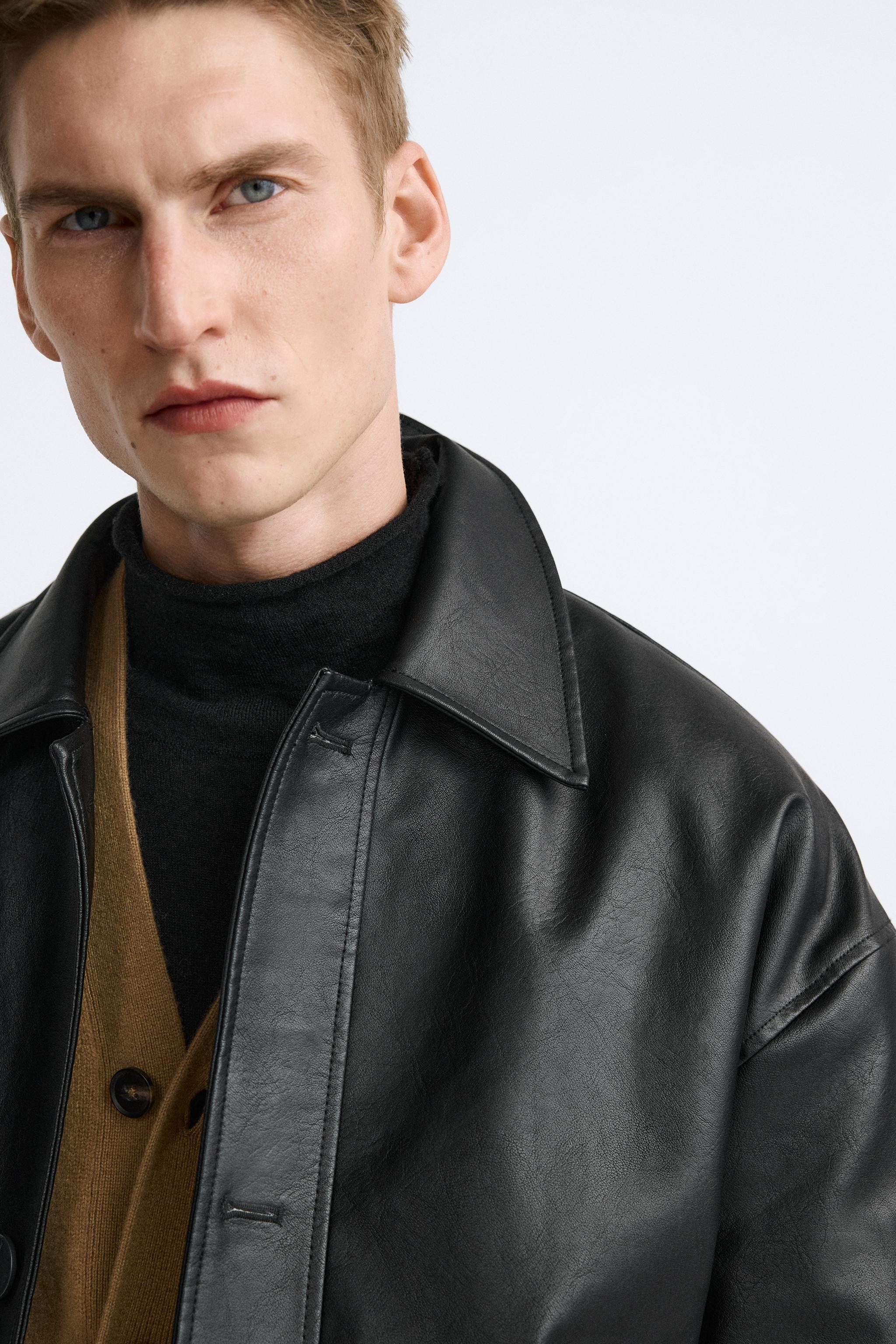 Zara FAUX LEATHER BOXY FIT JACKET | Mall of America® Zara FAUX LEATHER BOXY FIT JACKET | Mall of America®