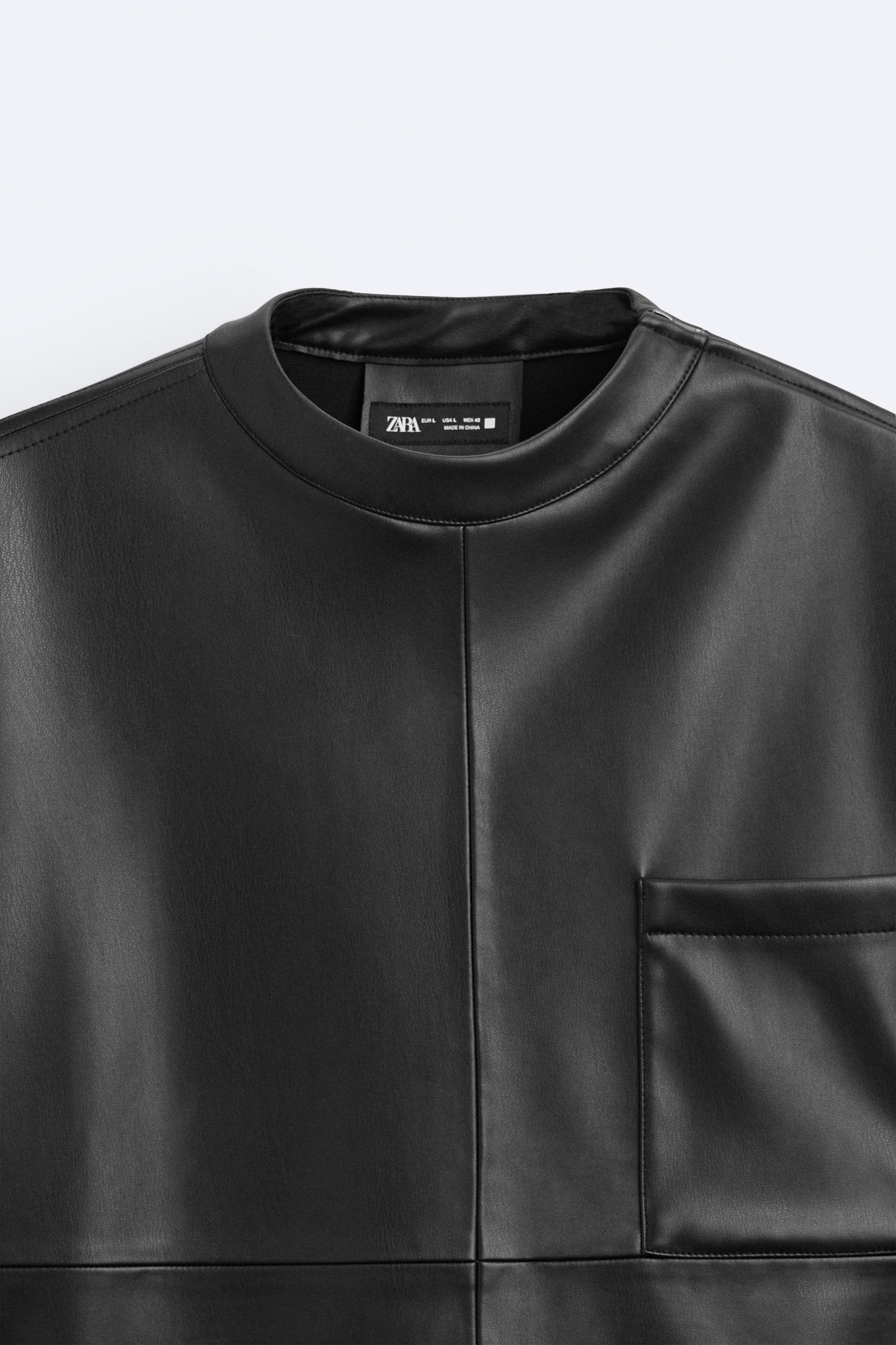 Zara FAUX LEATHER T-SHIRT | Mall of America® Zara FAUX LEATHER T-SHIRT | Mall of America®