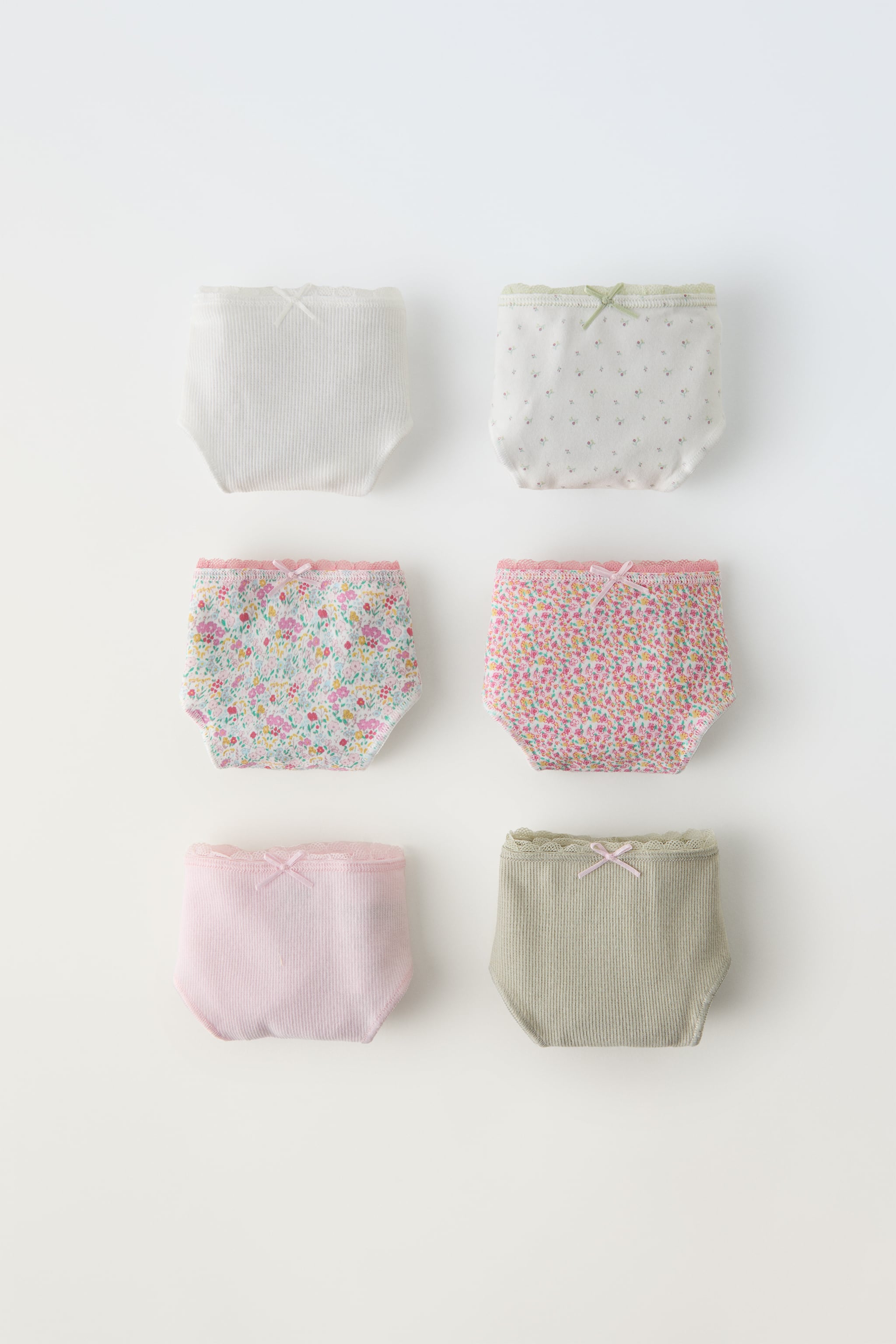 2-14 YEARS/ SIX-PACK OF FLORAL UNDERWEAR