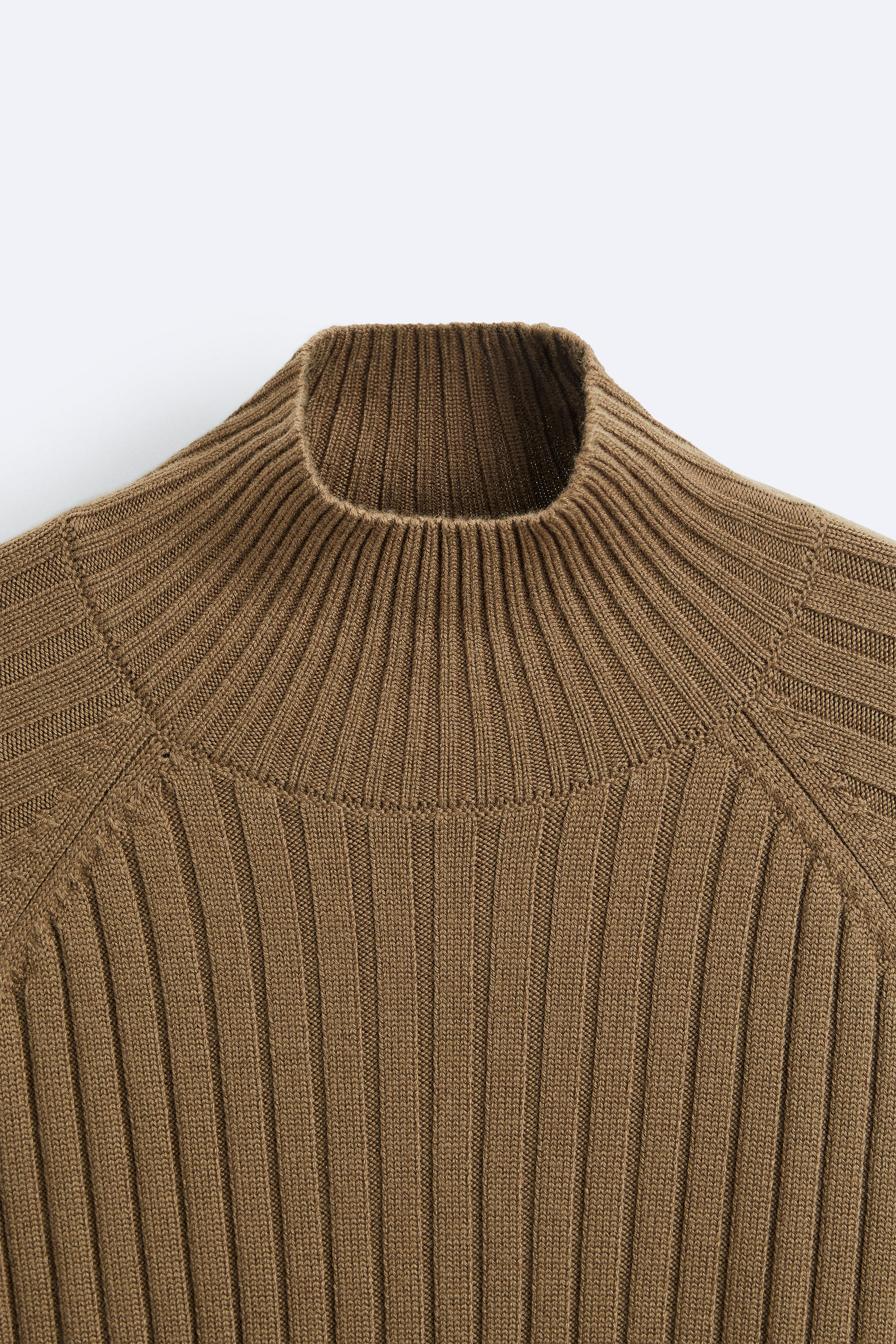 WOOL BLEND RIBBED SWEATER