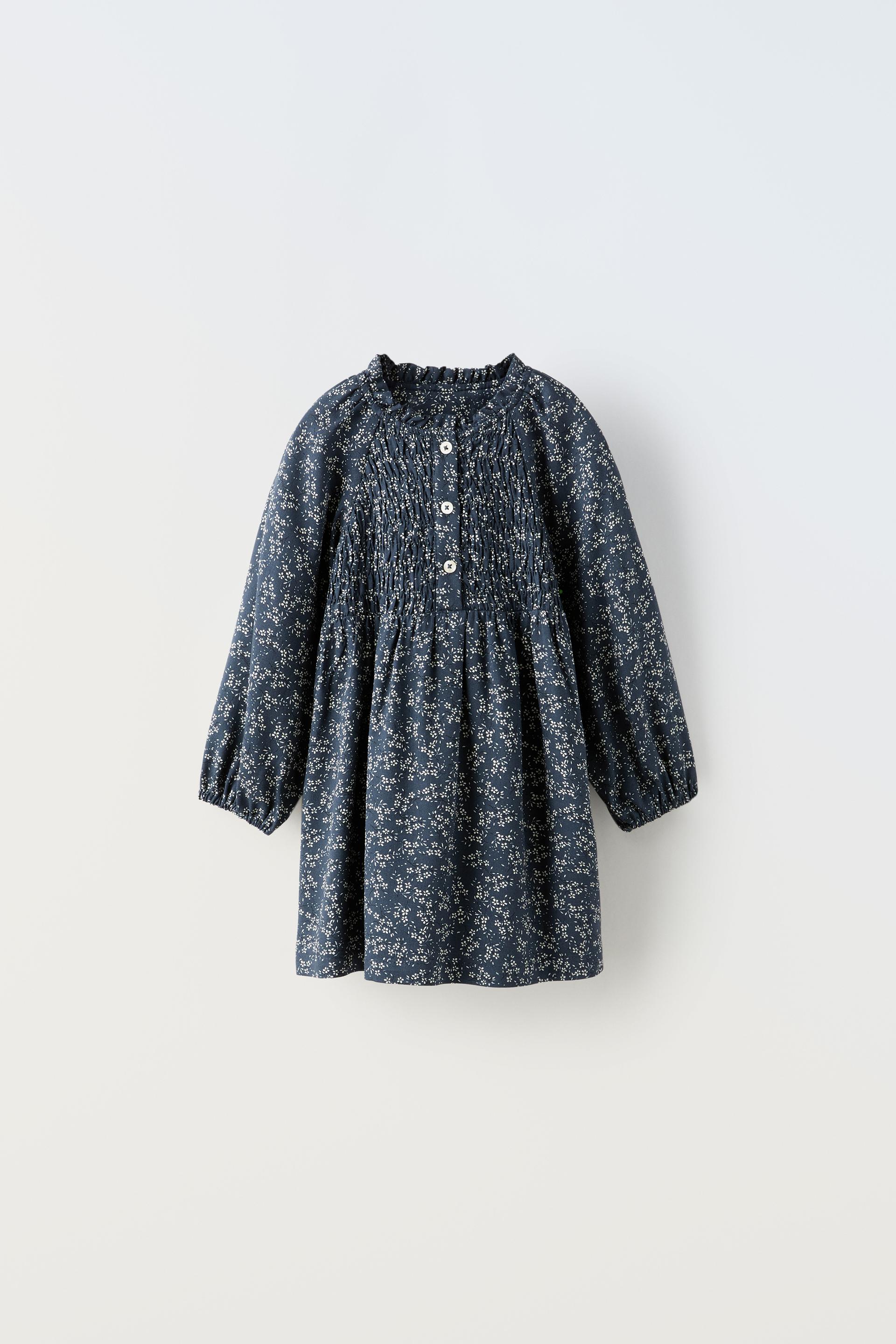 FLORAL DRESS Navy blue ZARA Canada