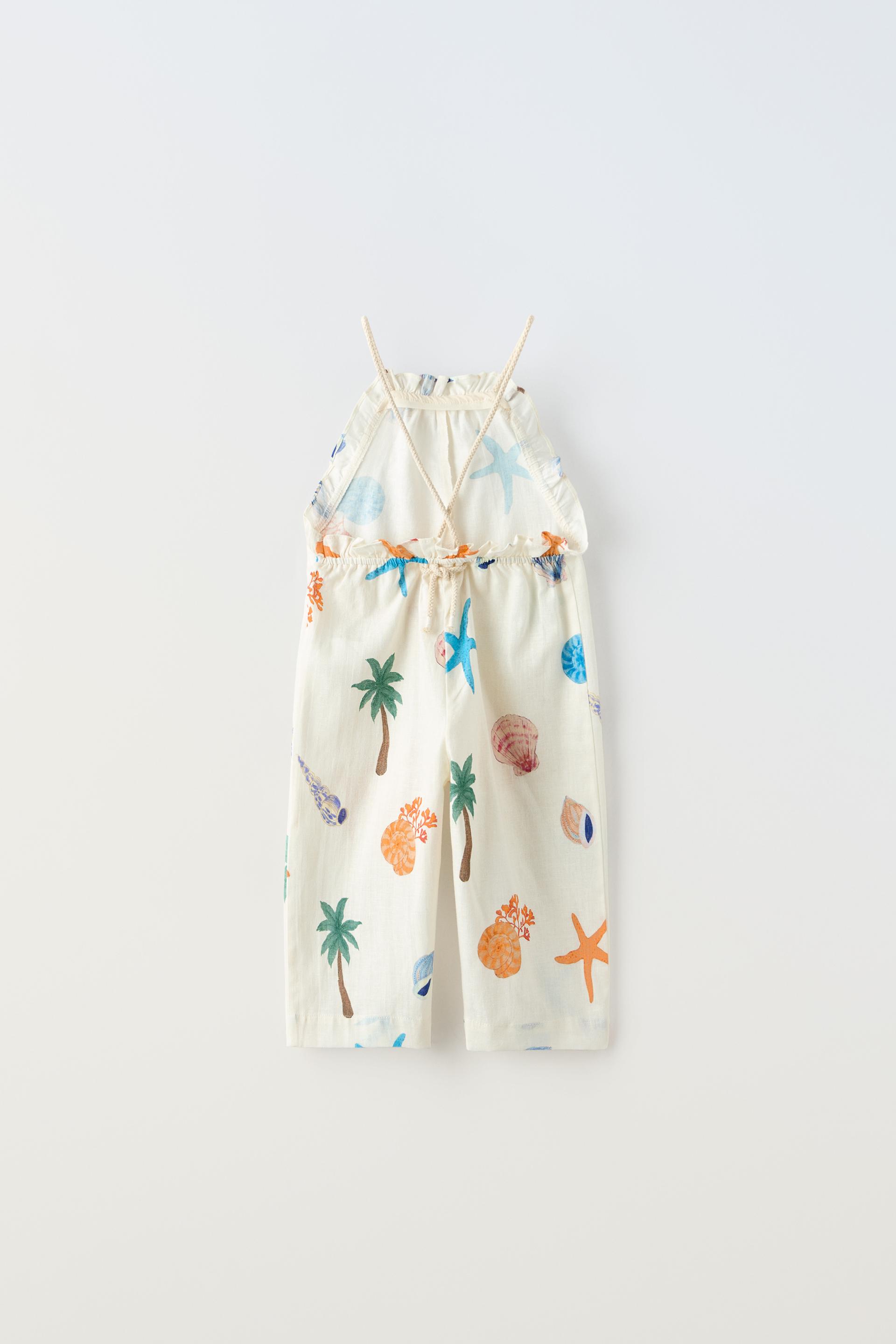Zara Shell Print Overalls International Shipping