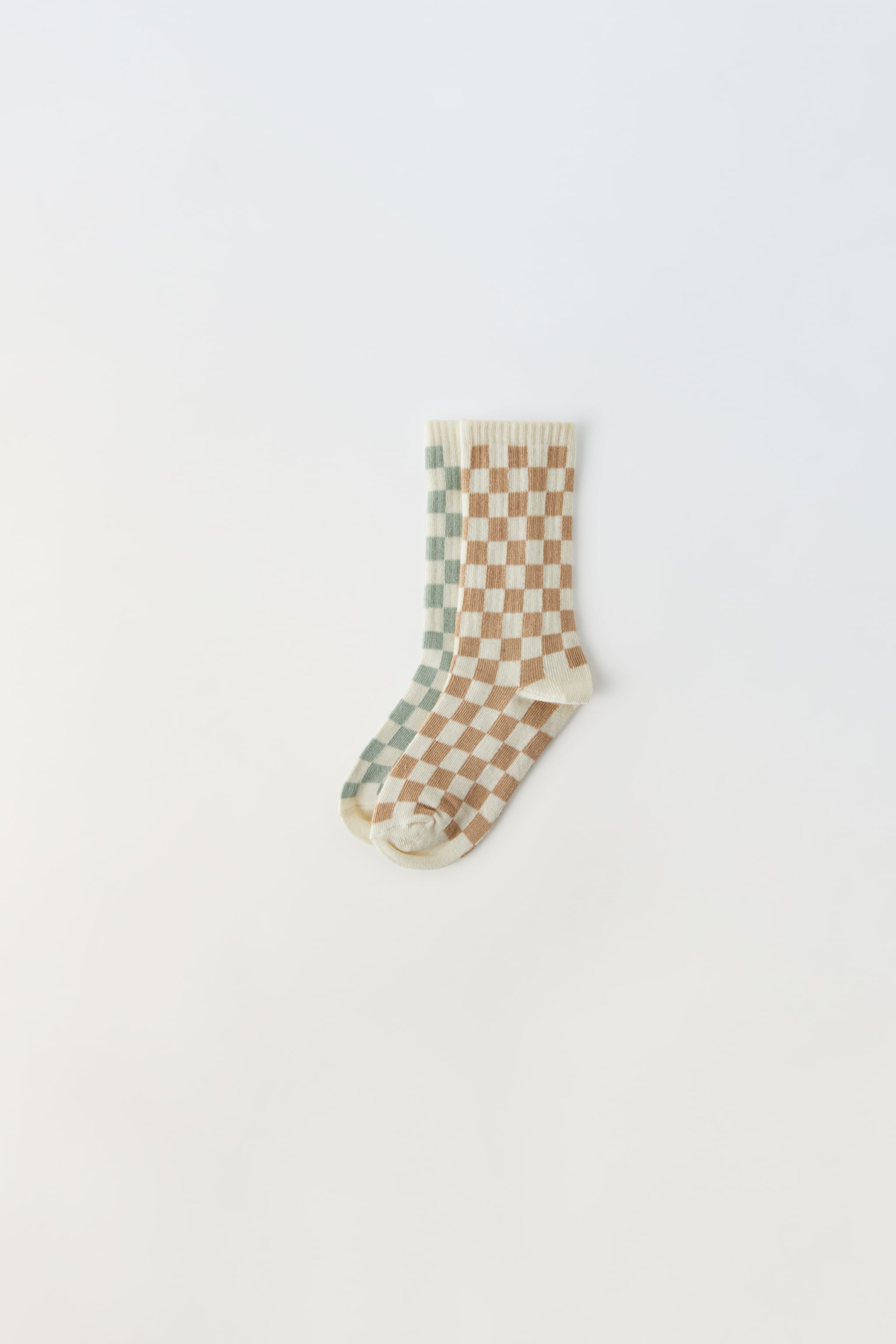TWO-PACK OF CHECKERED MID-CALF SOCKS