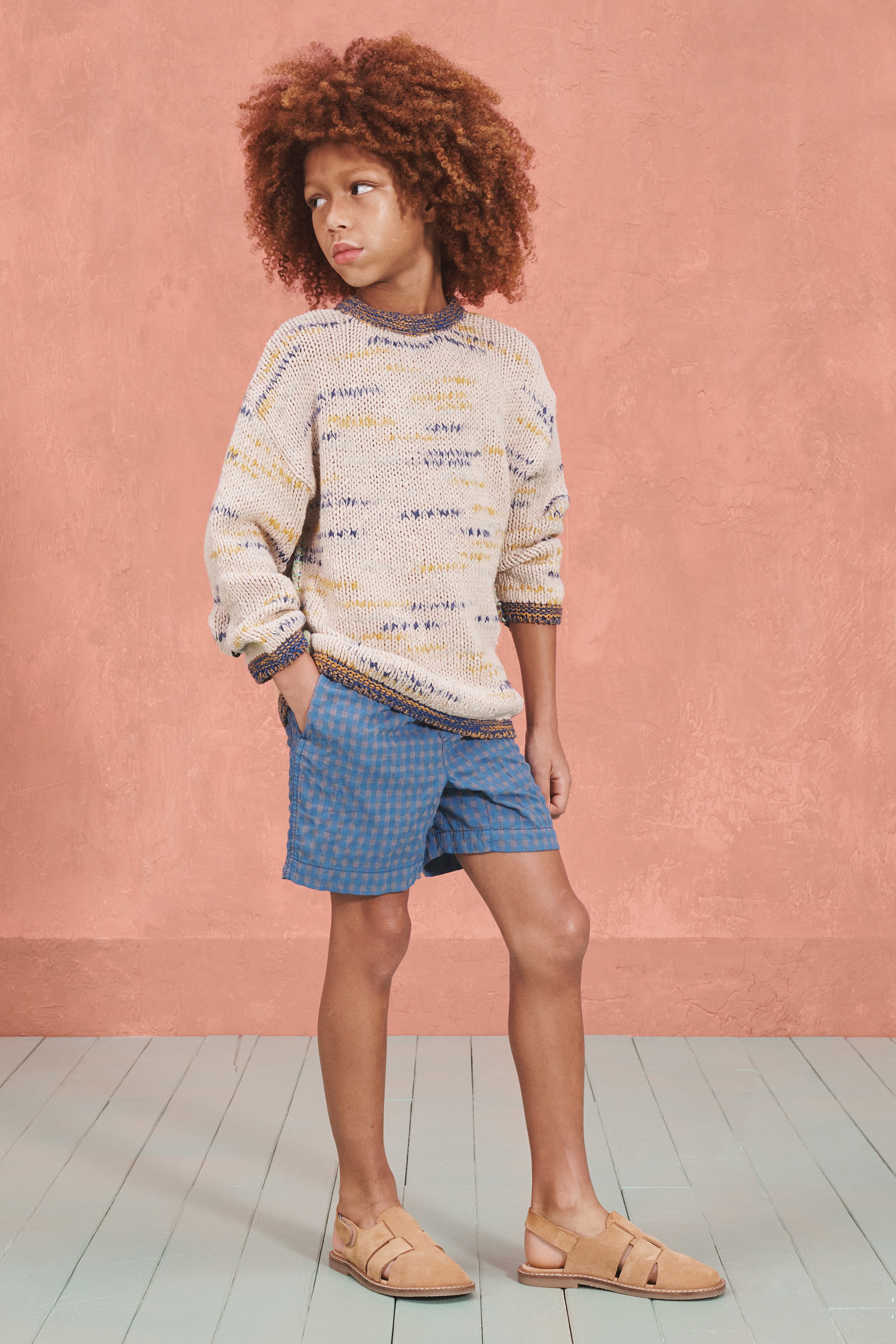 FLECKED COTTON KNIT SWEATER LIMITED EDITION