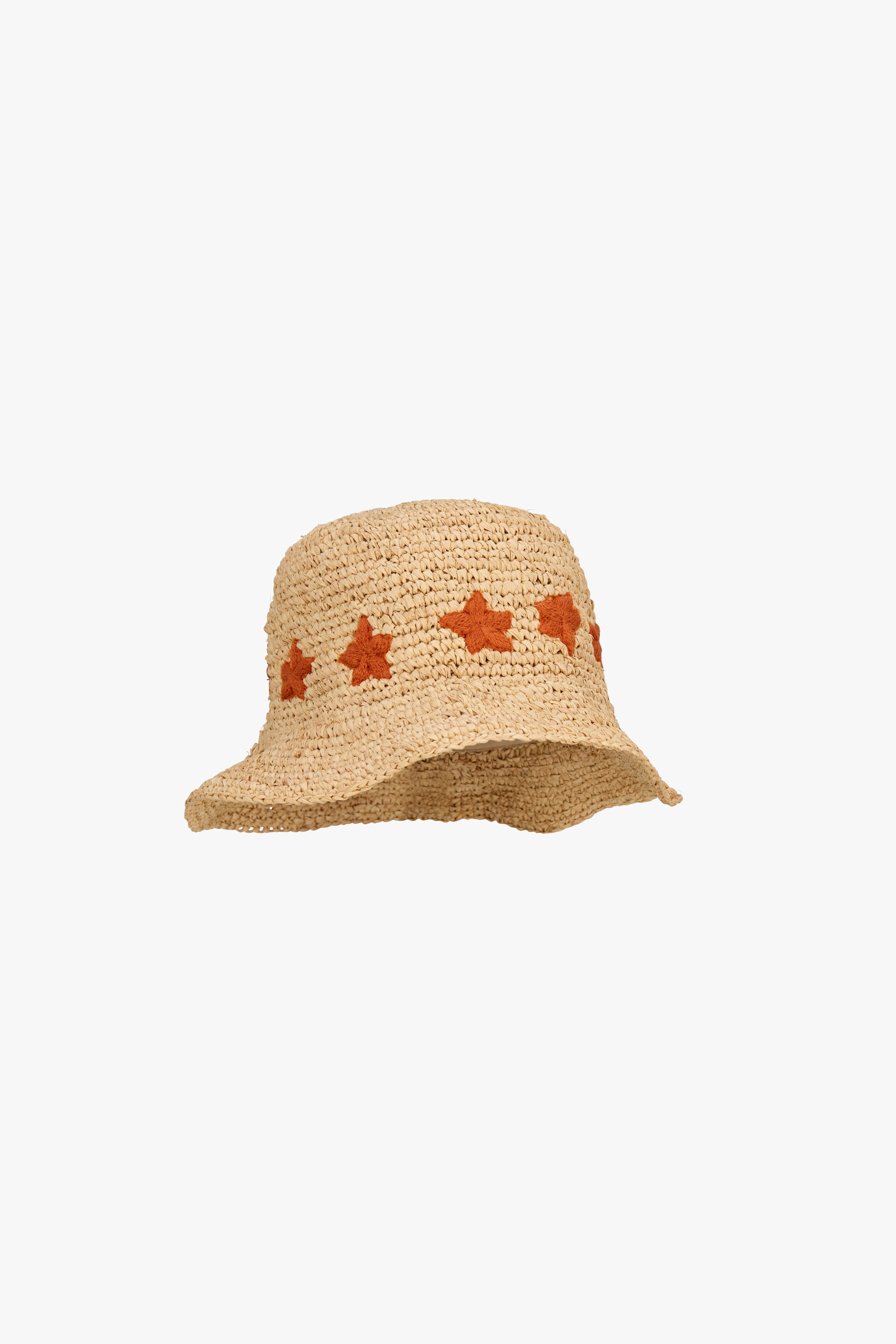EMBROIDERED STARS RAFFIA HAT LIMITED EDITION
