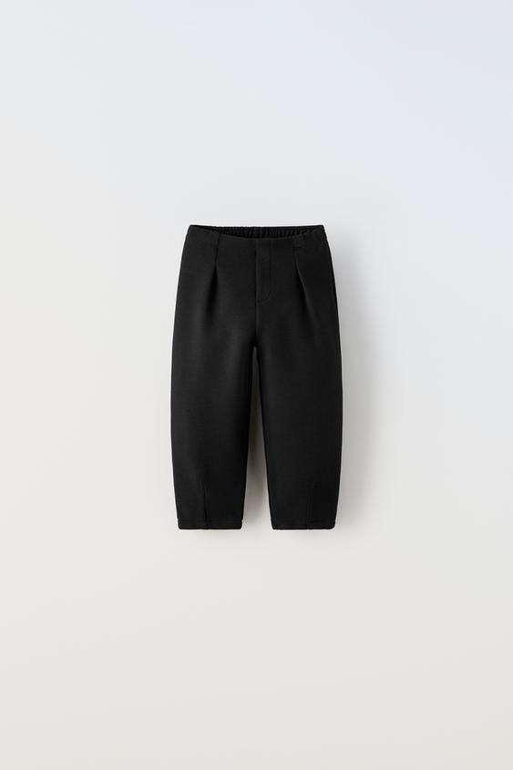 PIQUÉ TROUSERS WITH DARTS Black ZARA Turkey