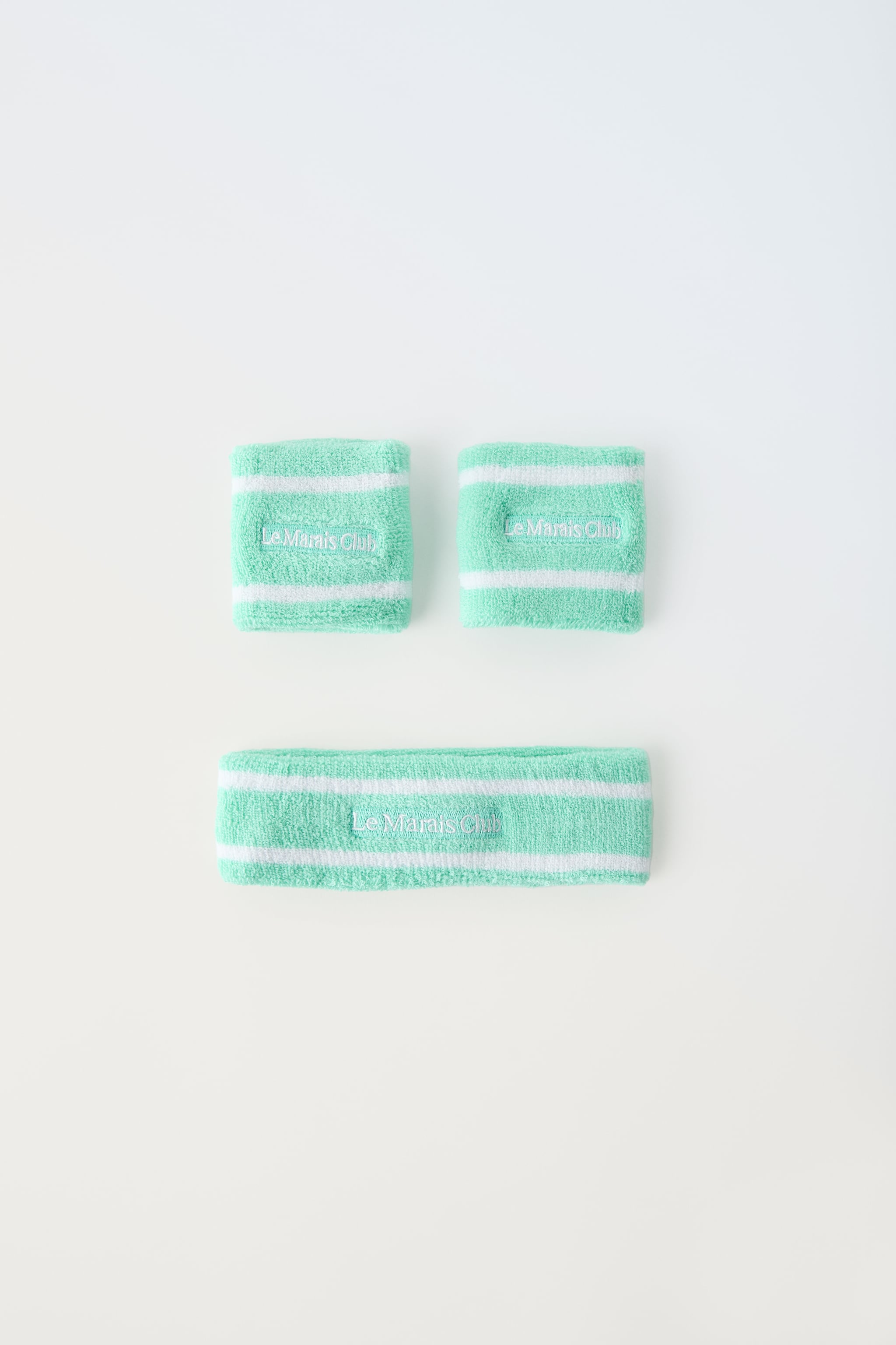 TWO-PACK OF WRISTBANDS AND HEADBAND