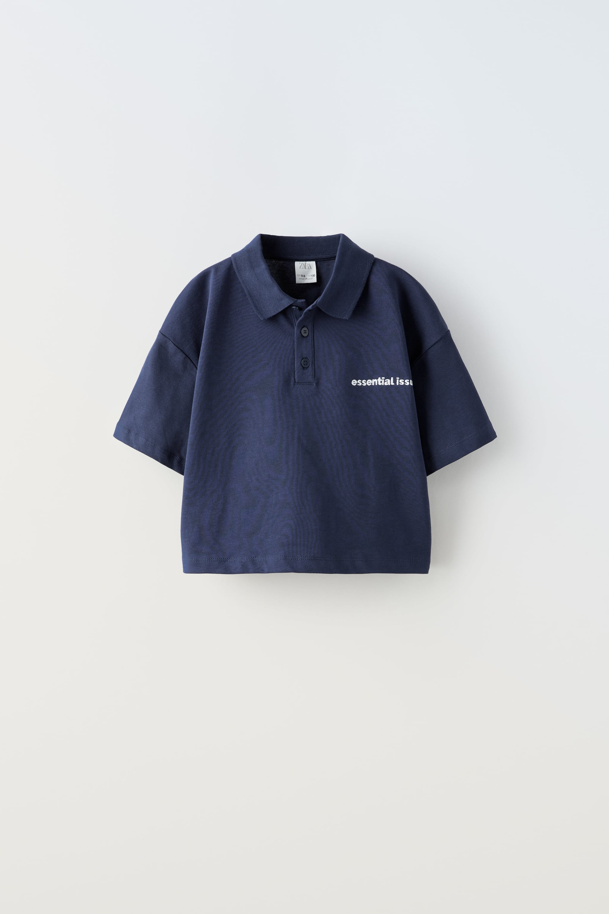EMBROIDERED TEXT POLO SHIRT