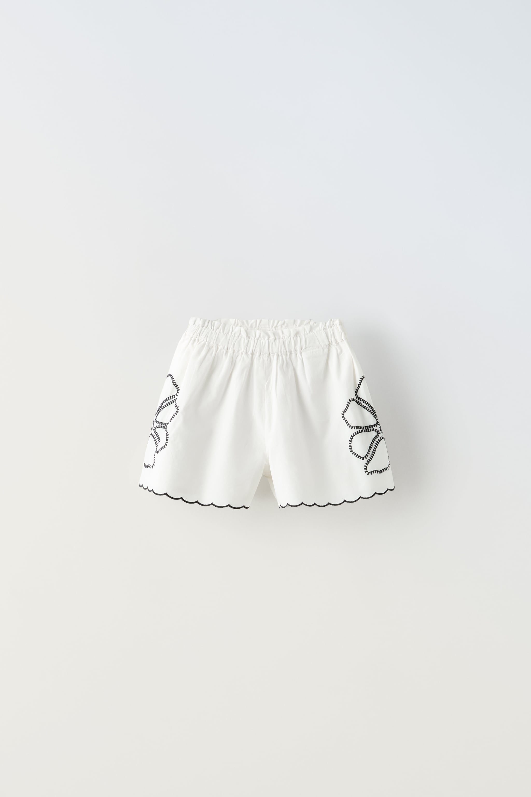 EMBROIDERED POPLIN SHORTS