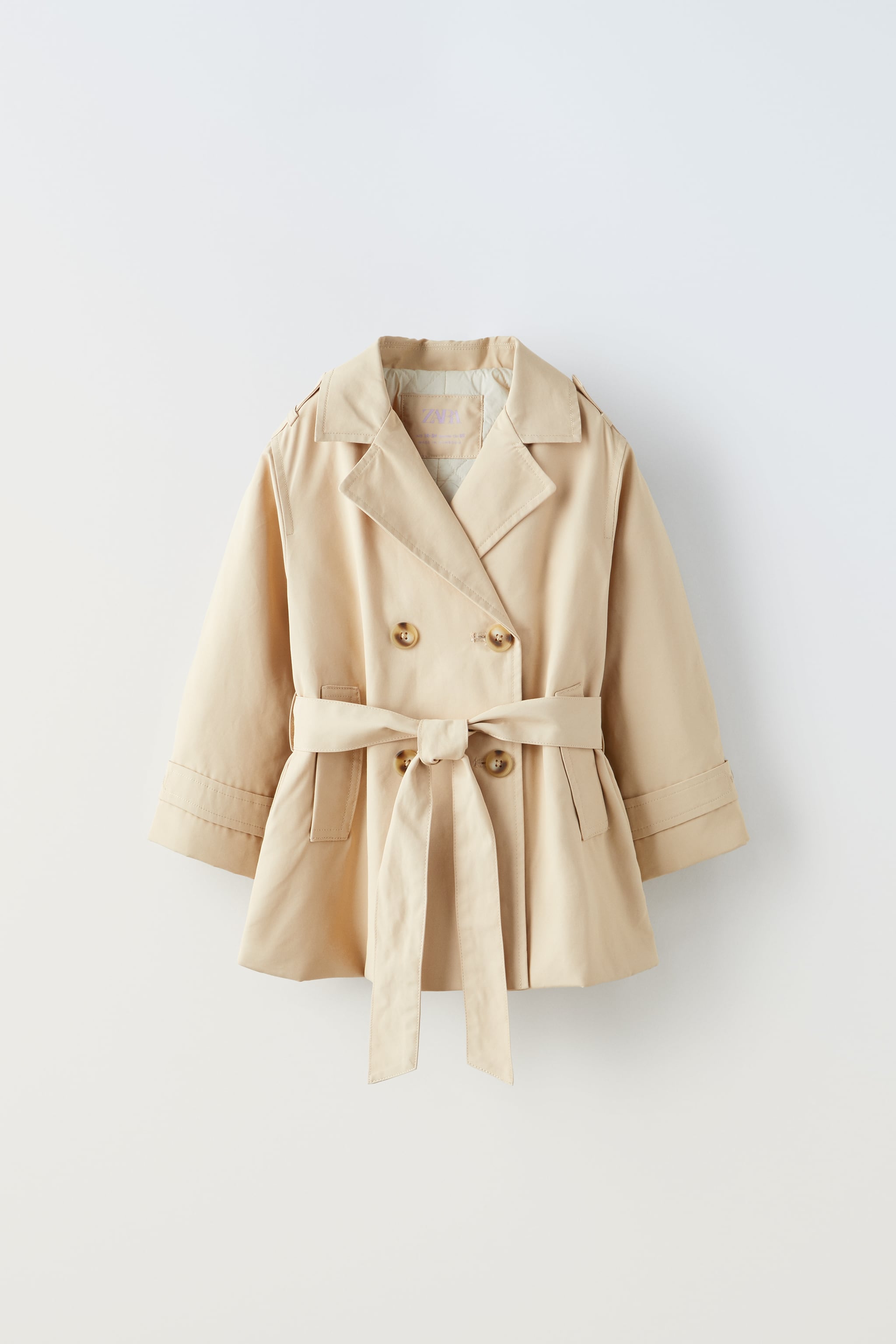 QUILTED BELTED TRENCH