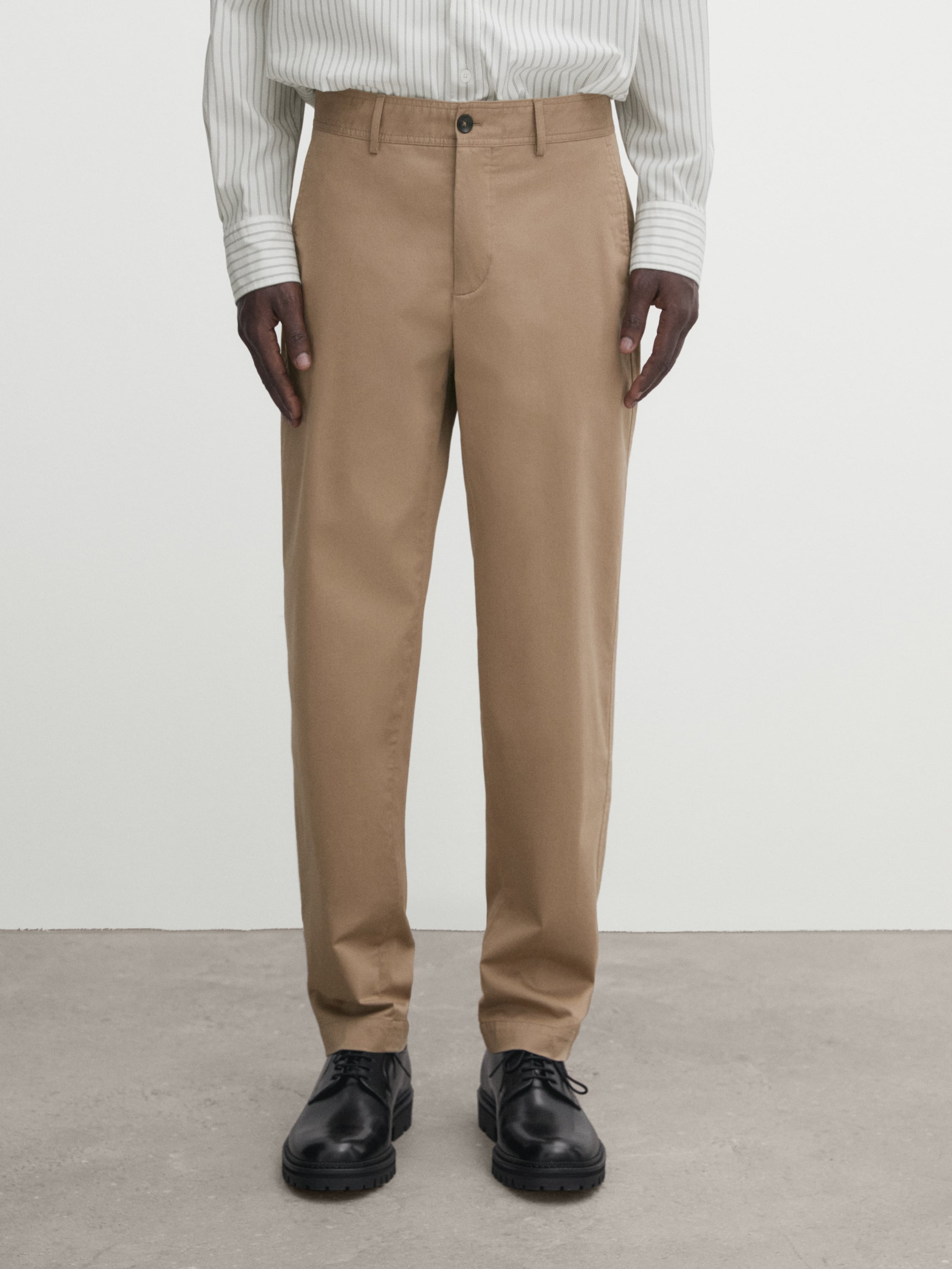 Tapered fit chino trousers