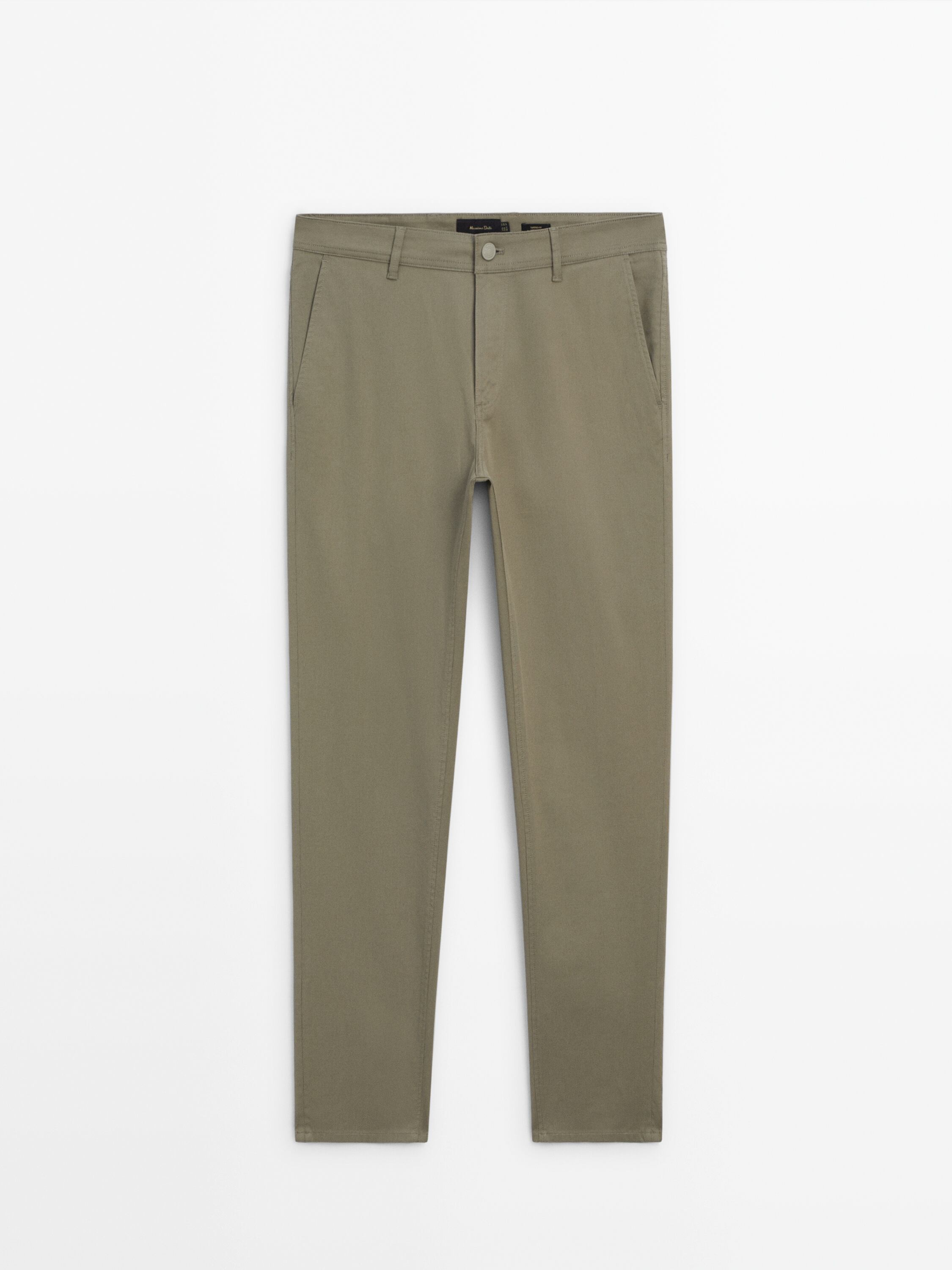 Tapered-fit denim trousers
