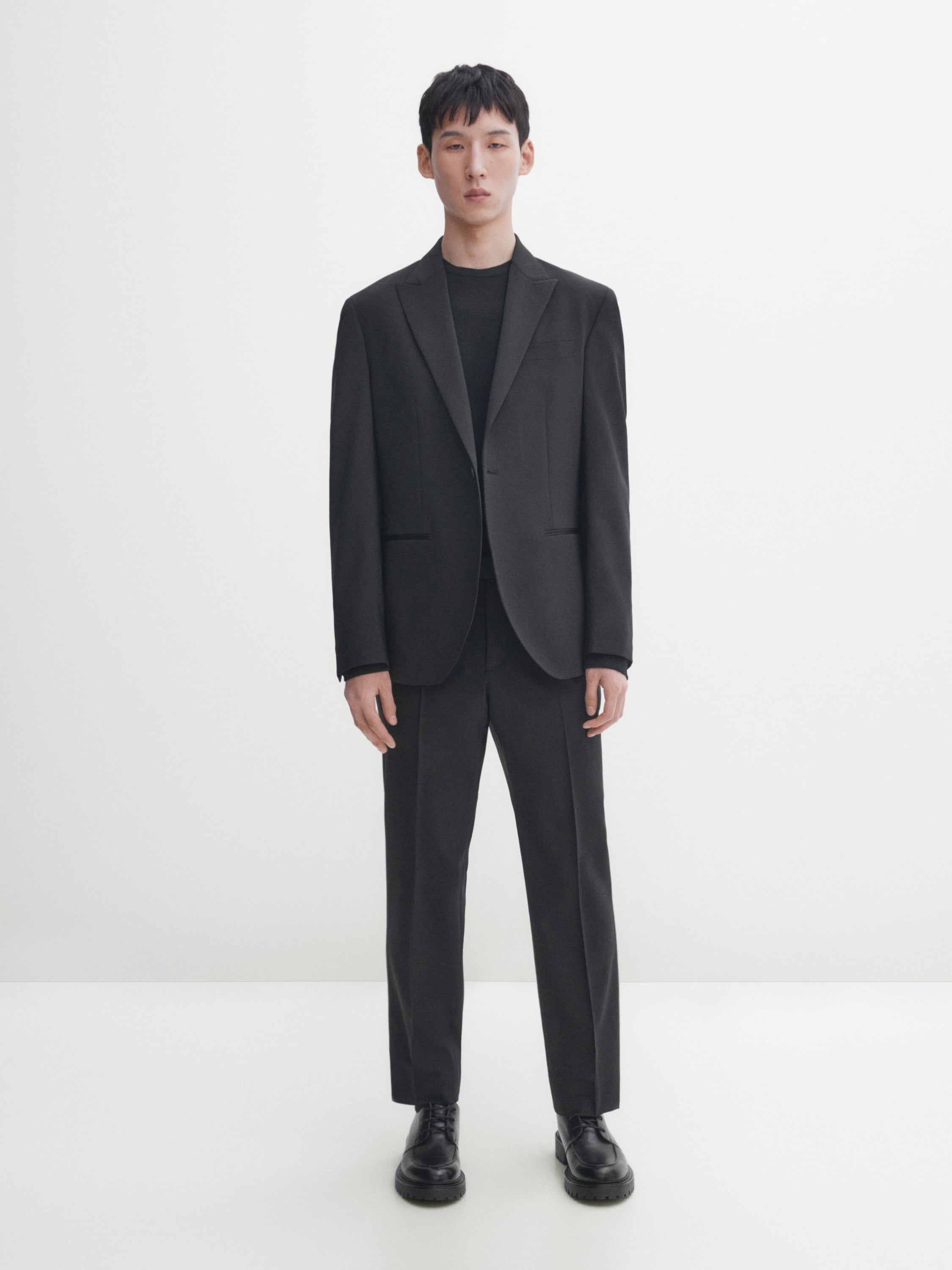 Black tuxedo suit trousers