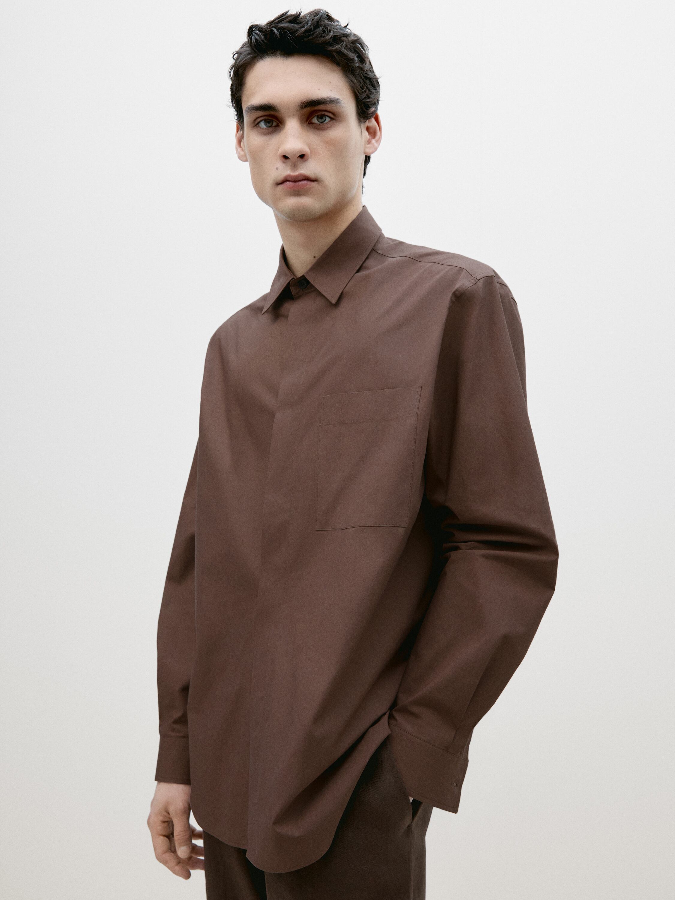 Relaxed fit poplin shirt with pocket - Limited Edition