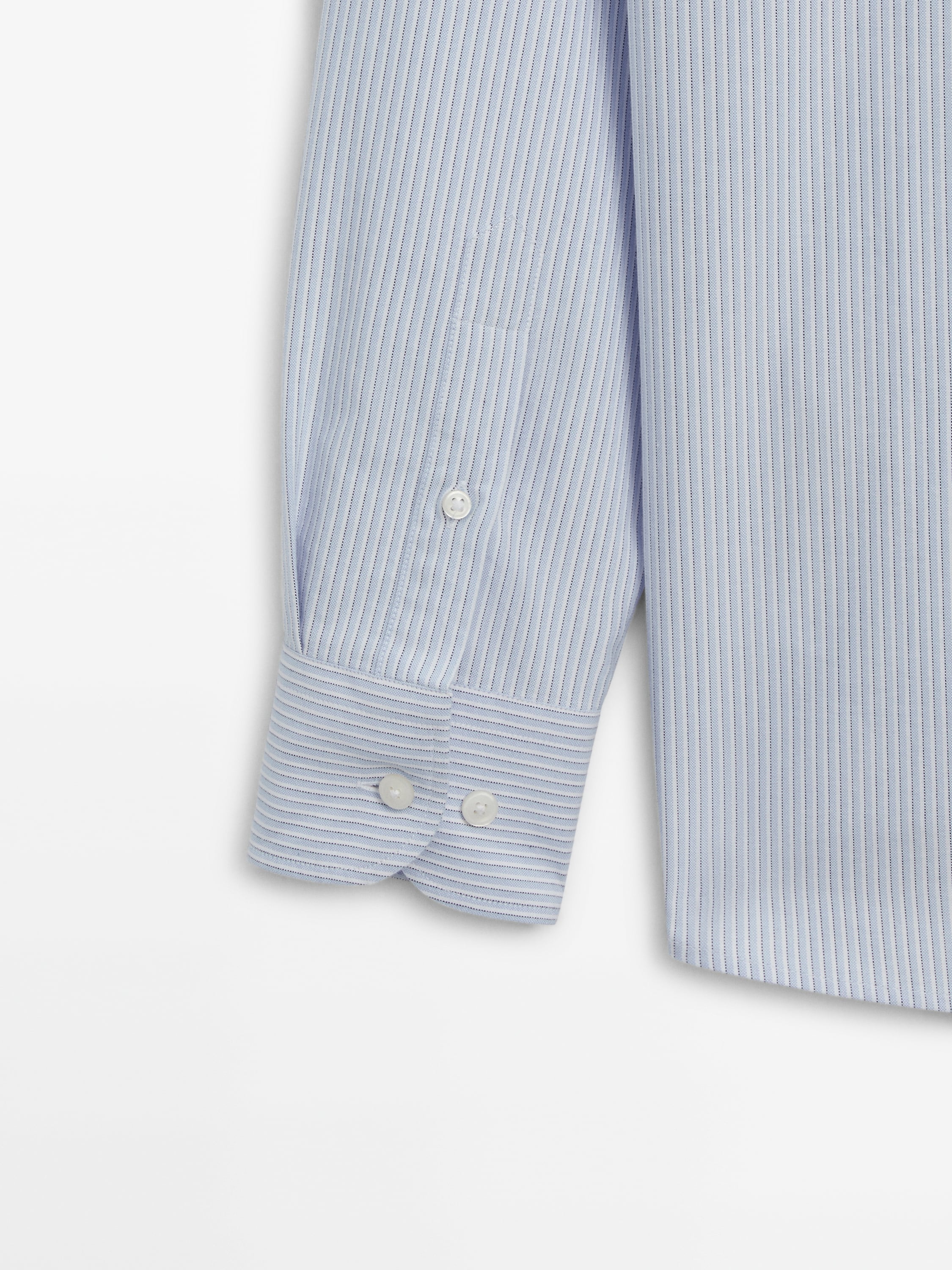 Striped regular fit micro Oxford shirt