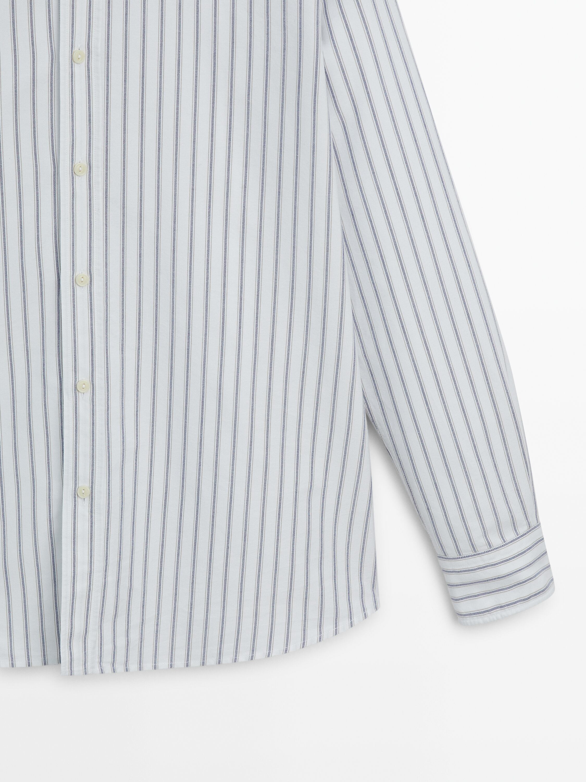 Regular-fit striped oxford shirt