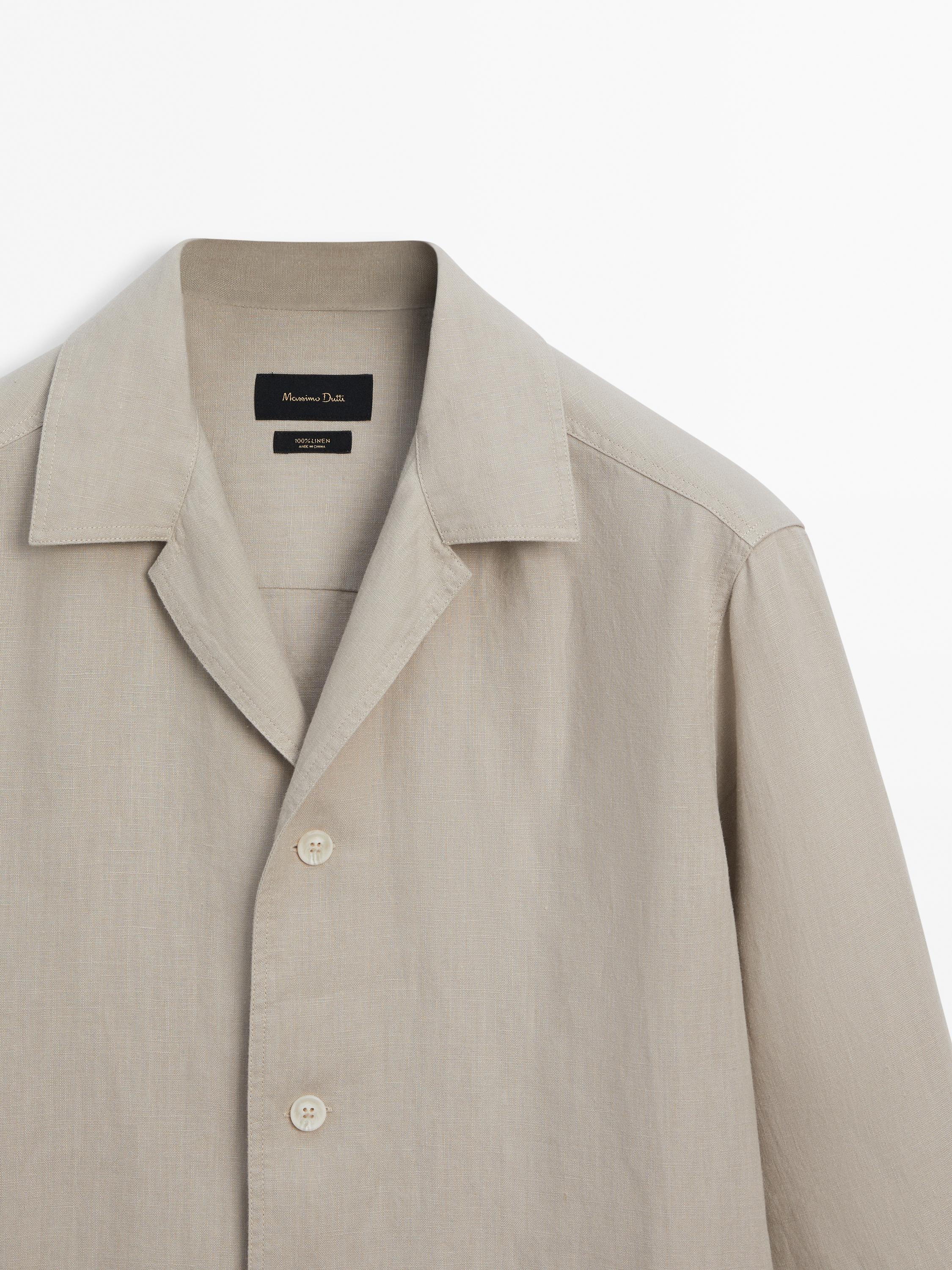 Linen overshirt with pockets