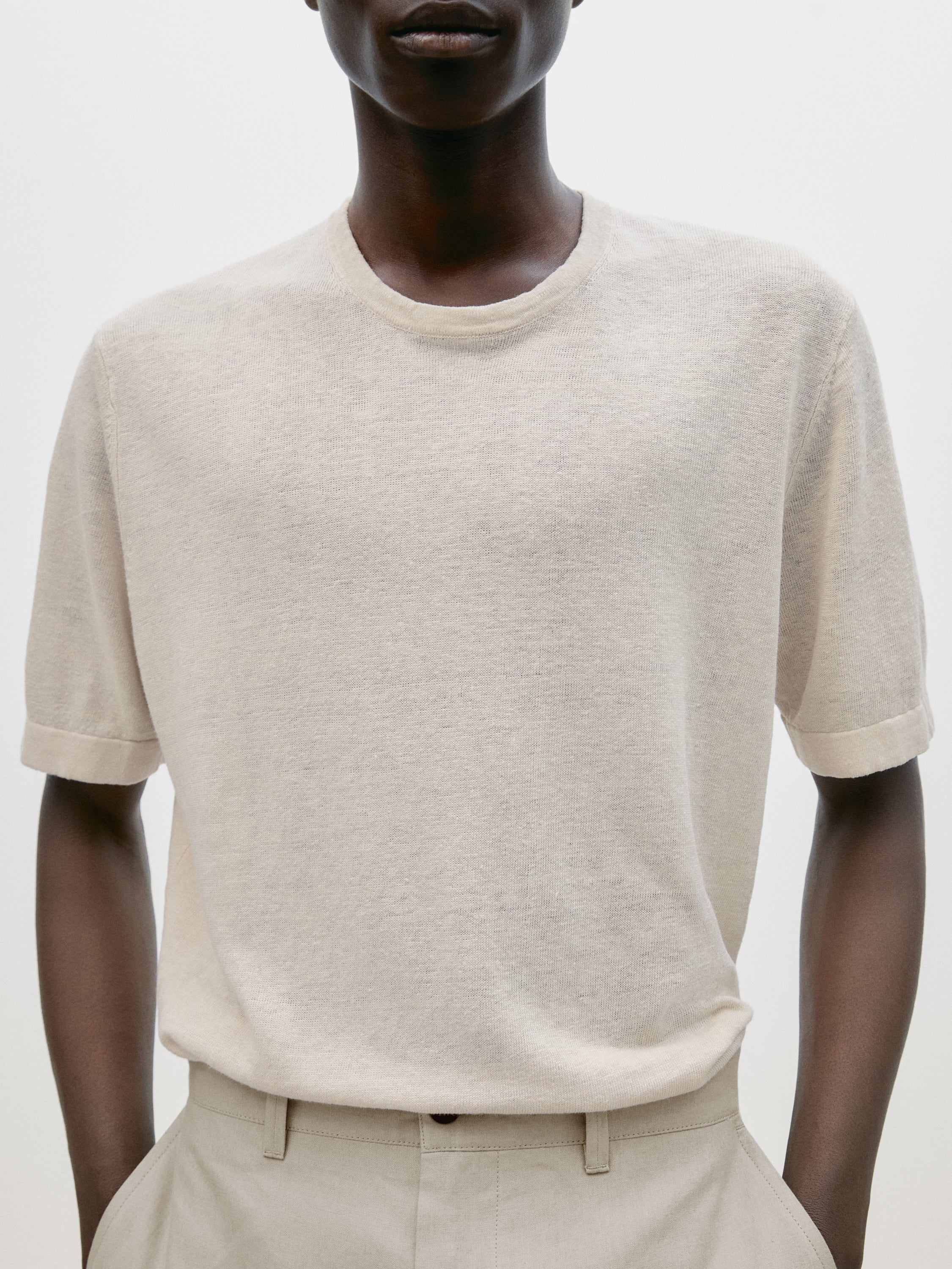 Knit short sleeve linen sweater - Limited Edition
