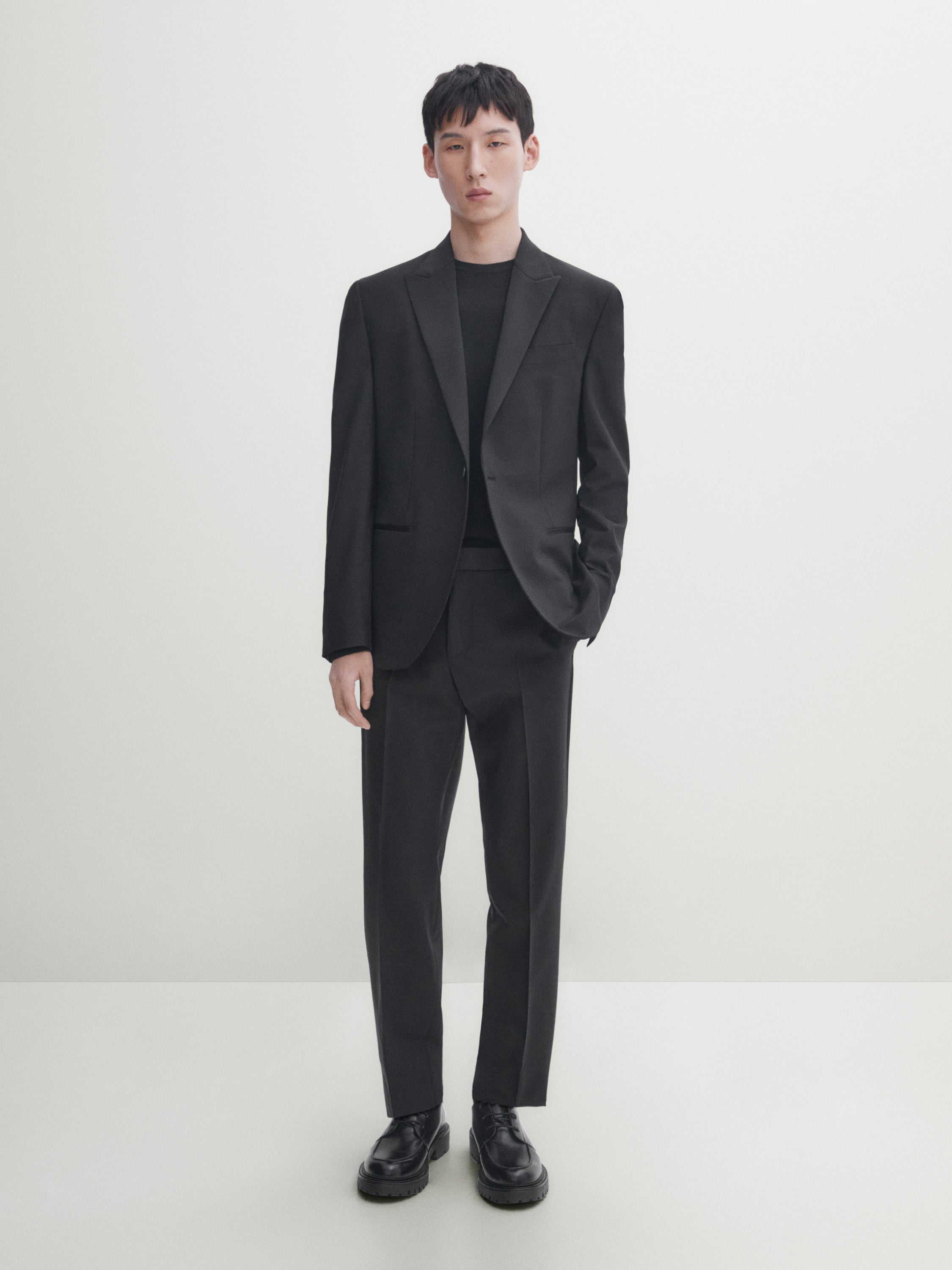 Black tuxedo suit blazer