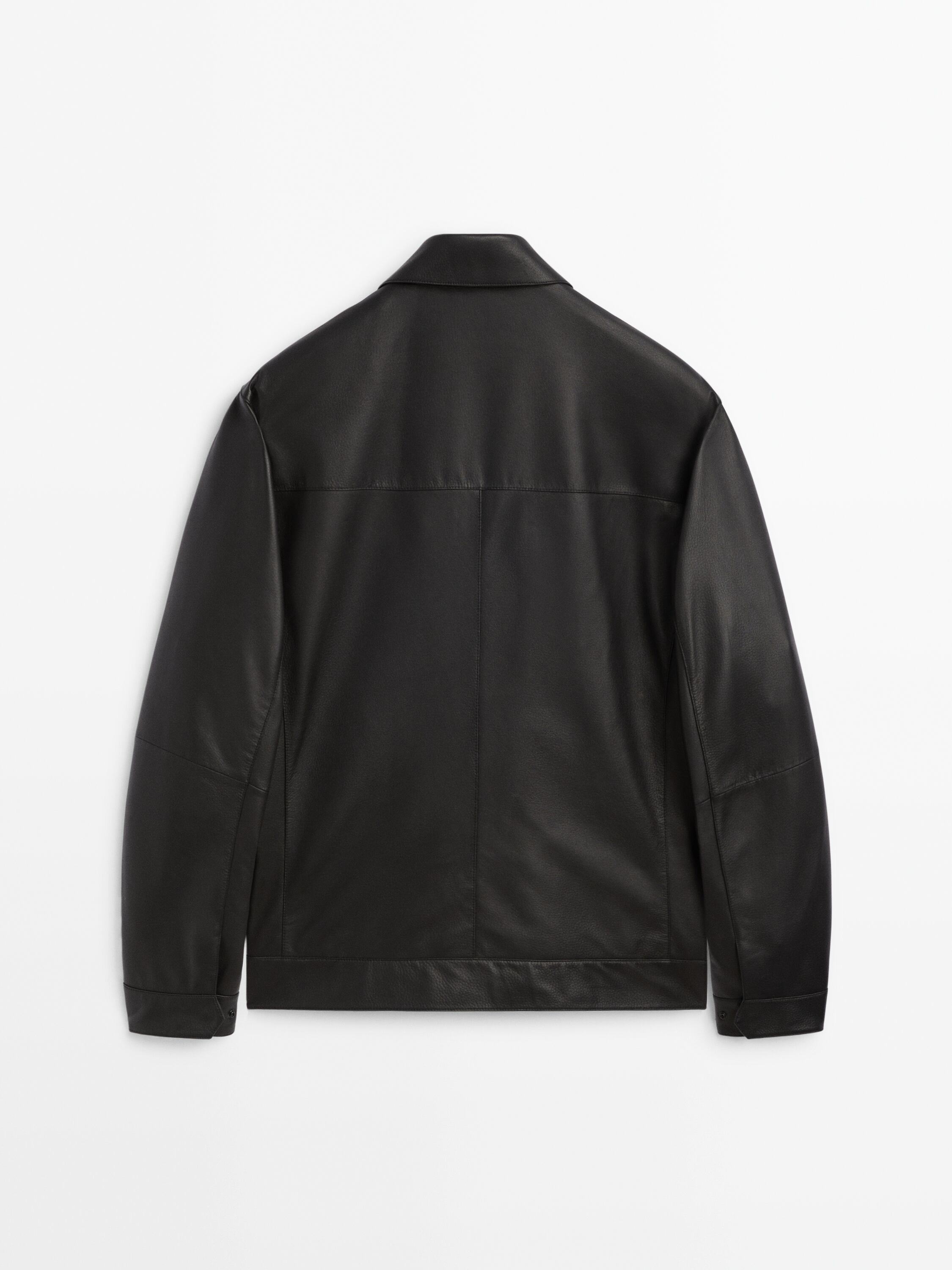 Nappa leather trucker jacket