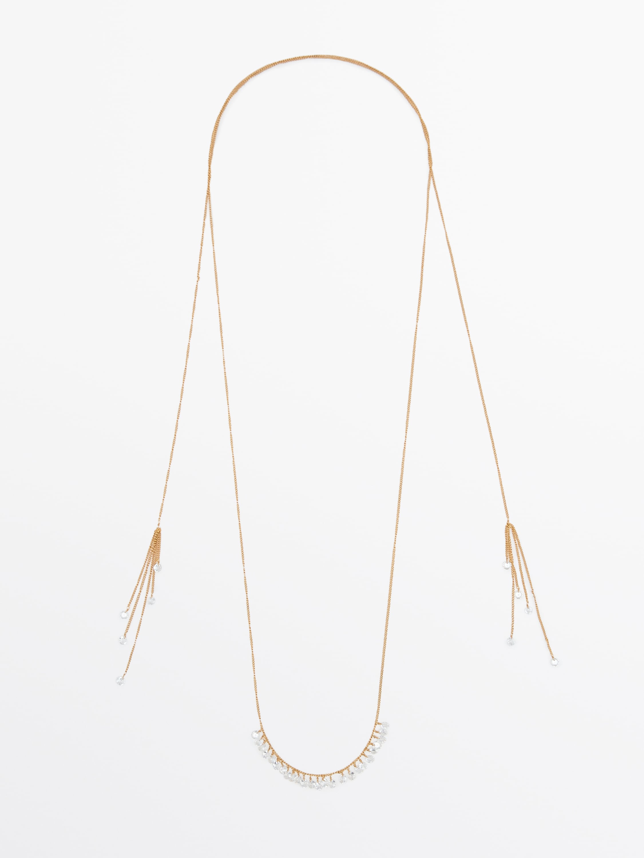 Long necklace with zirconia detail