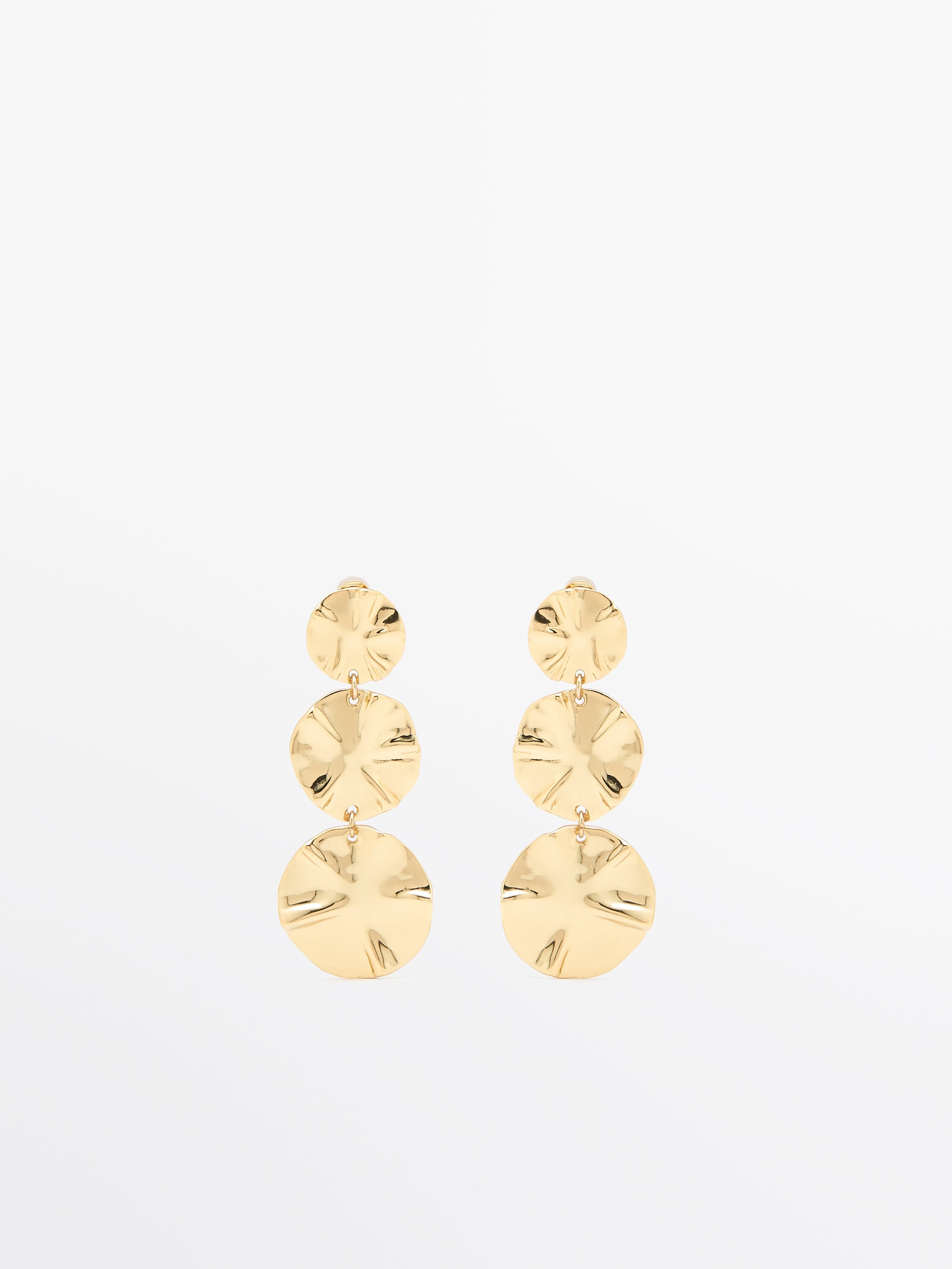 Climber earrings with textured detail