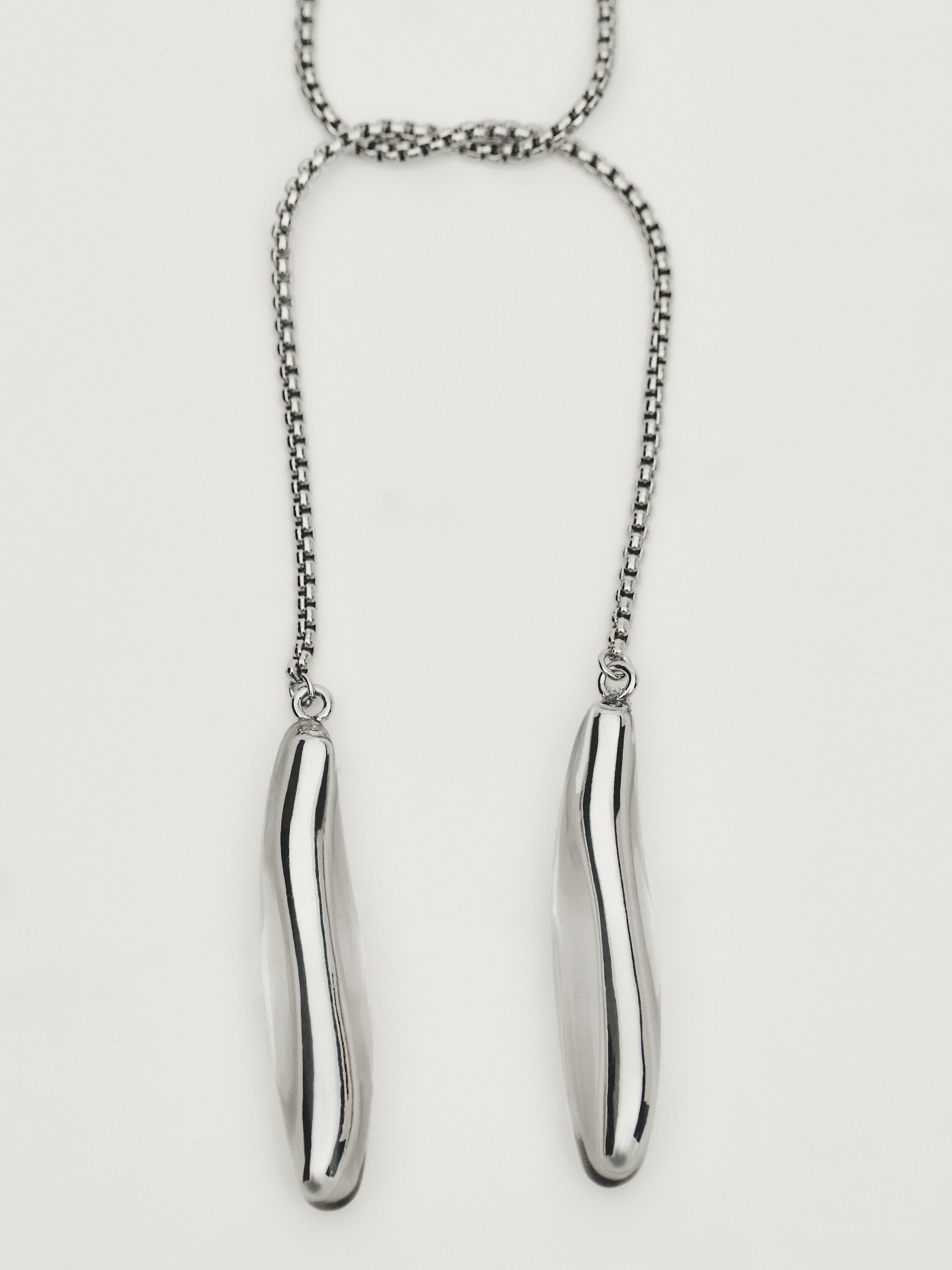 Long teardrop necklace with twist detail - Limited Edition