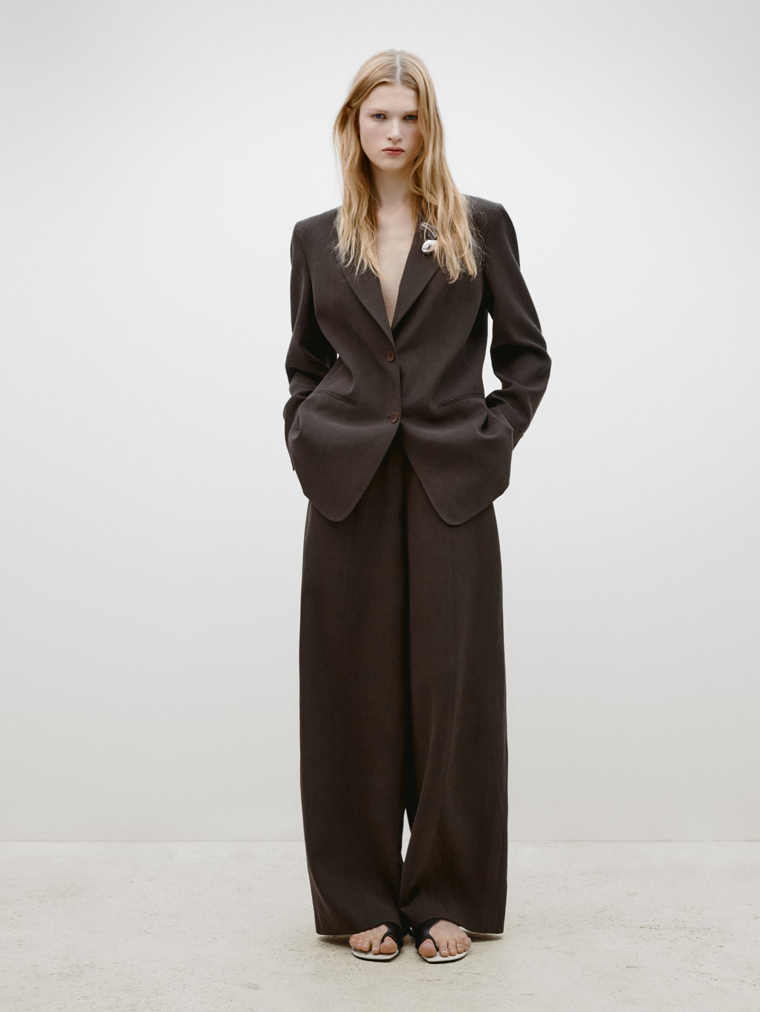 Straight-leg linen suit trousers - Limited Edition