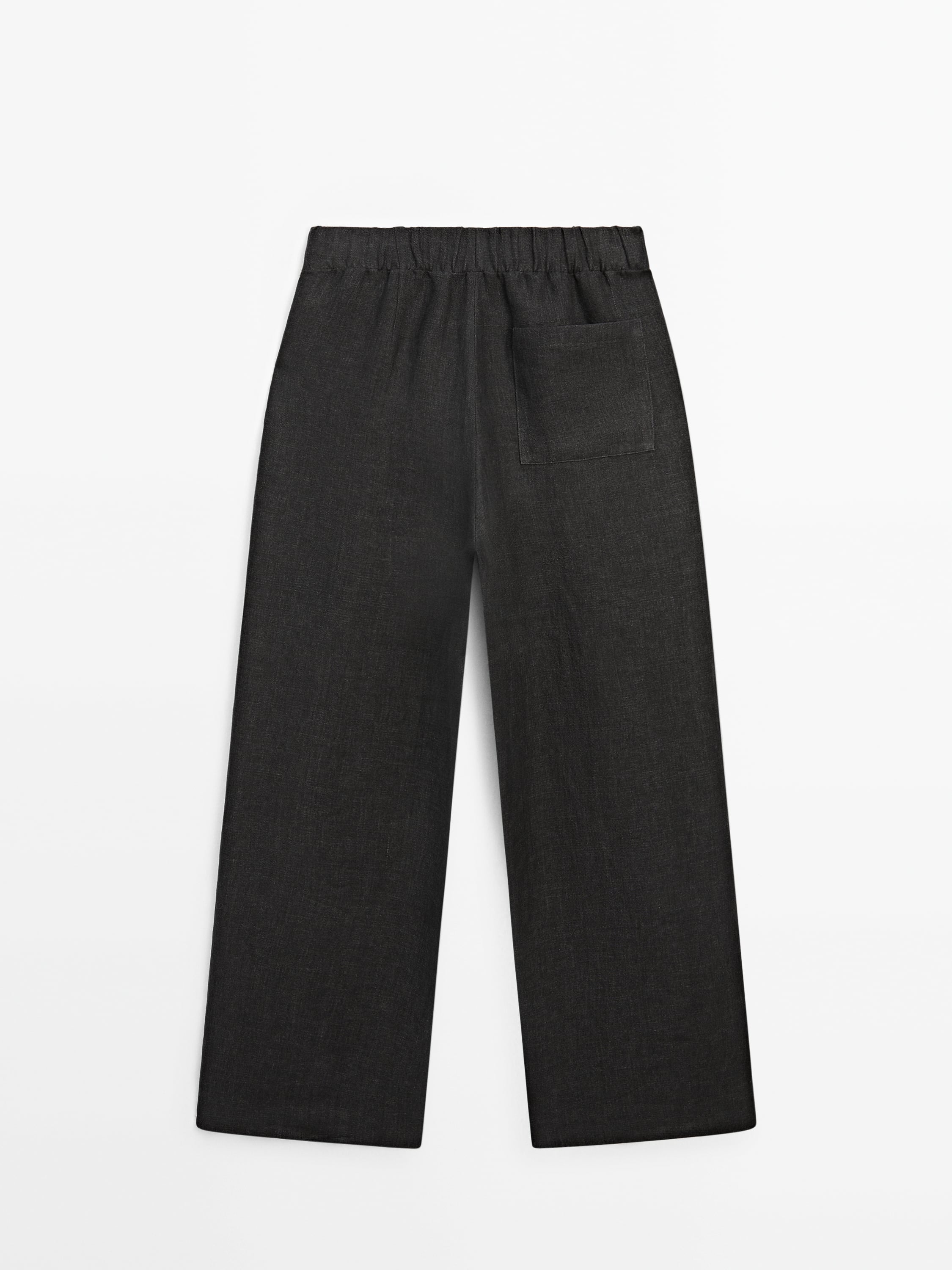 Wide-leg trousers with elasticated waistband