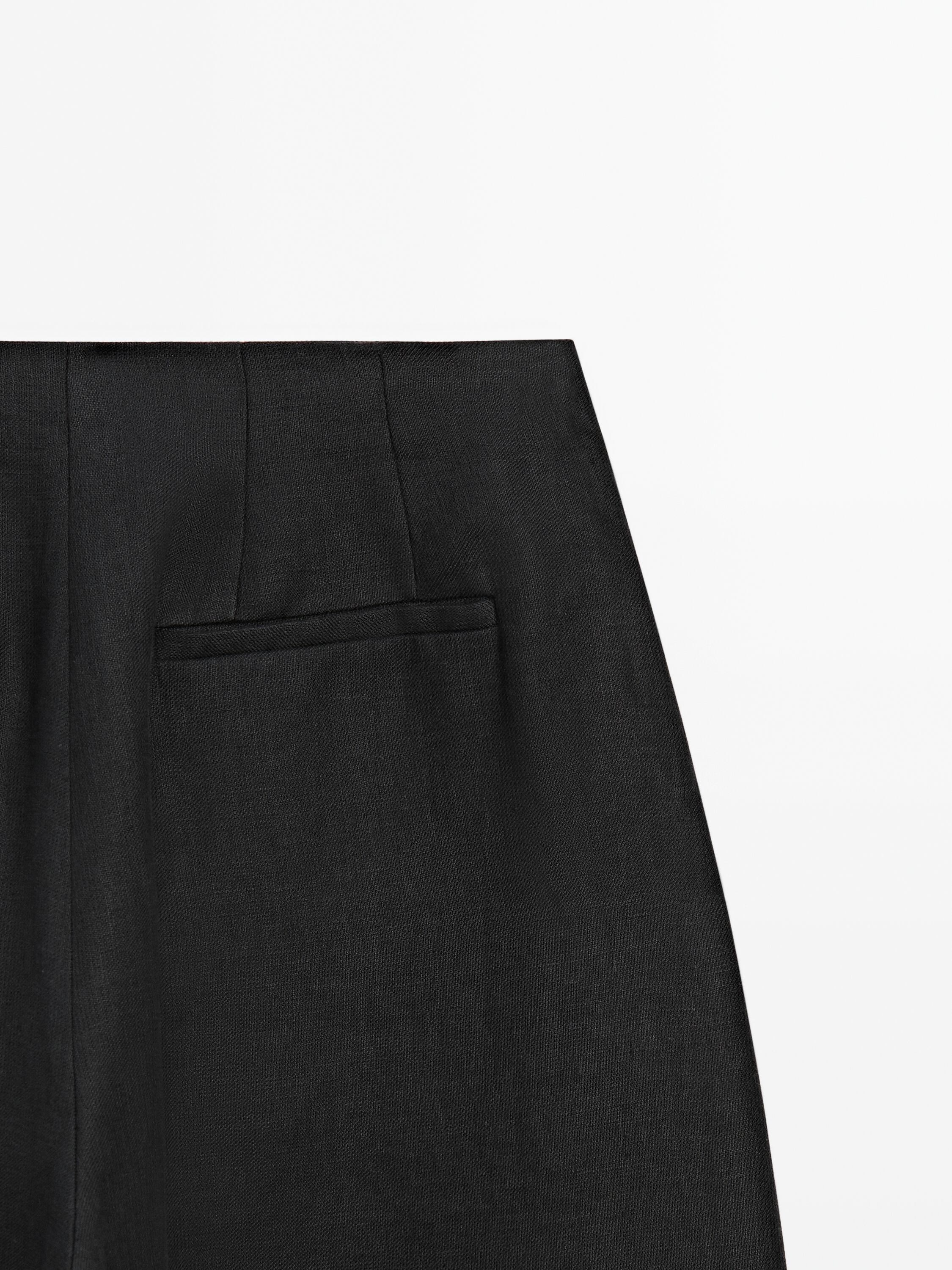Linen blend barrel fit trousers - Limited Edition