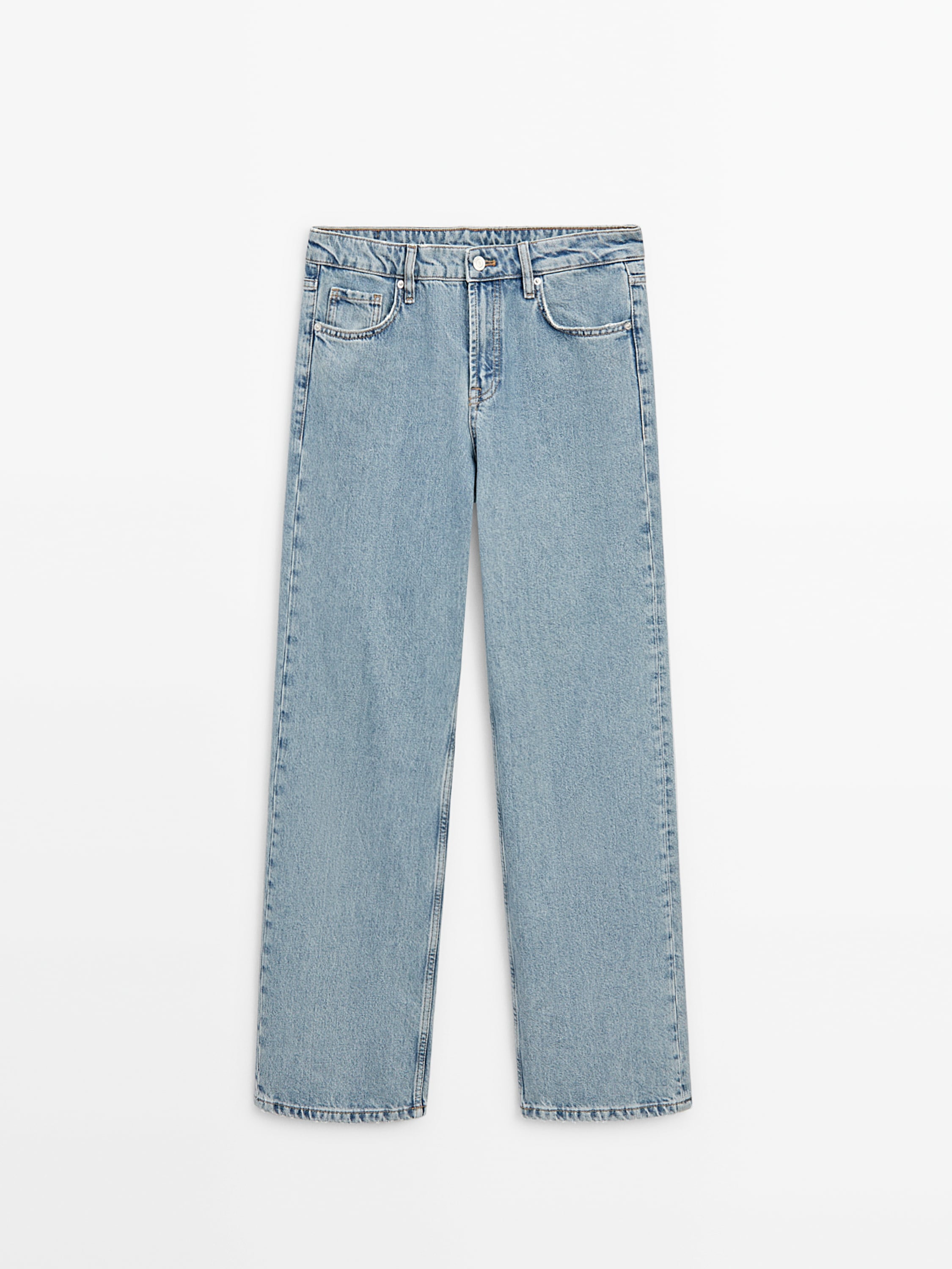 Low-rise straight-leg regular length jeans