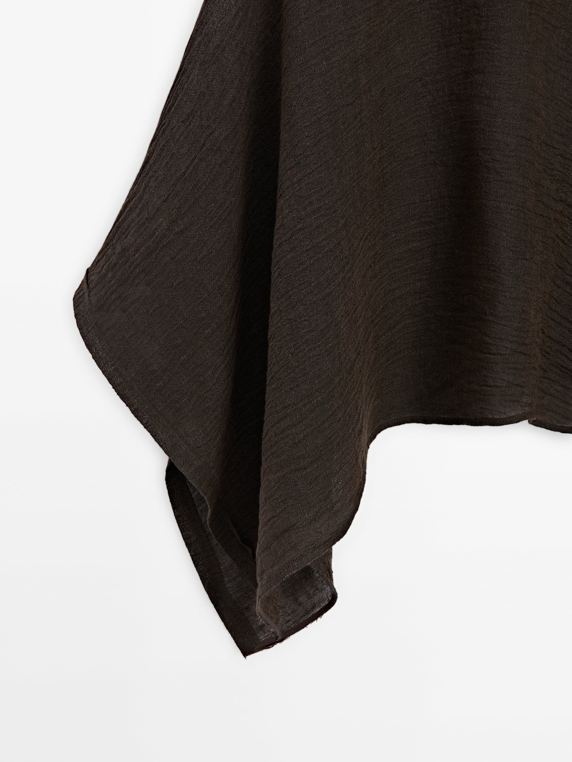 100% linen cape with slit detail