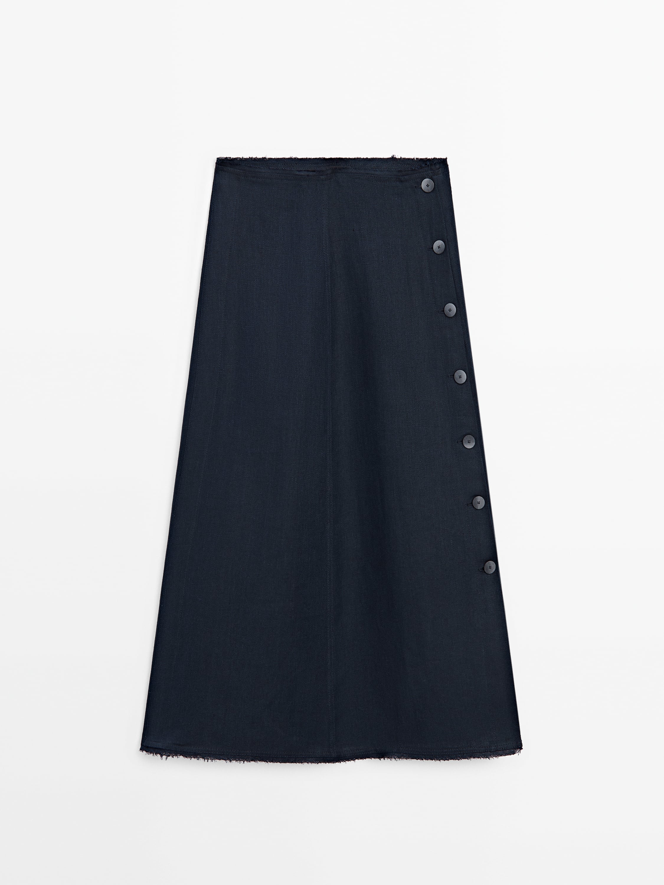 Midi skirt with side buttons