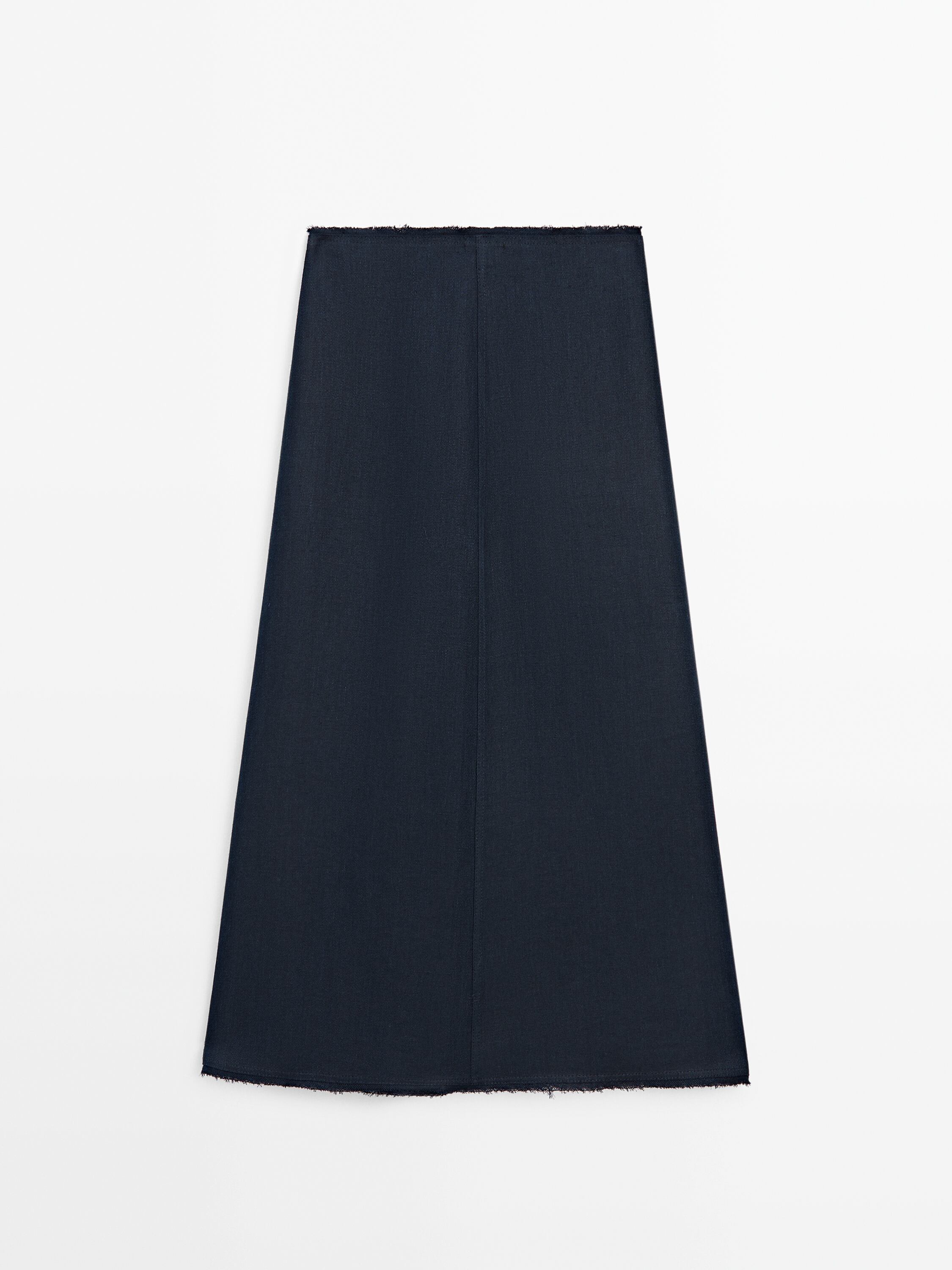 Midi skirt with side buttons