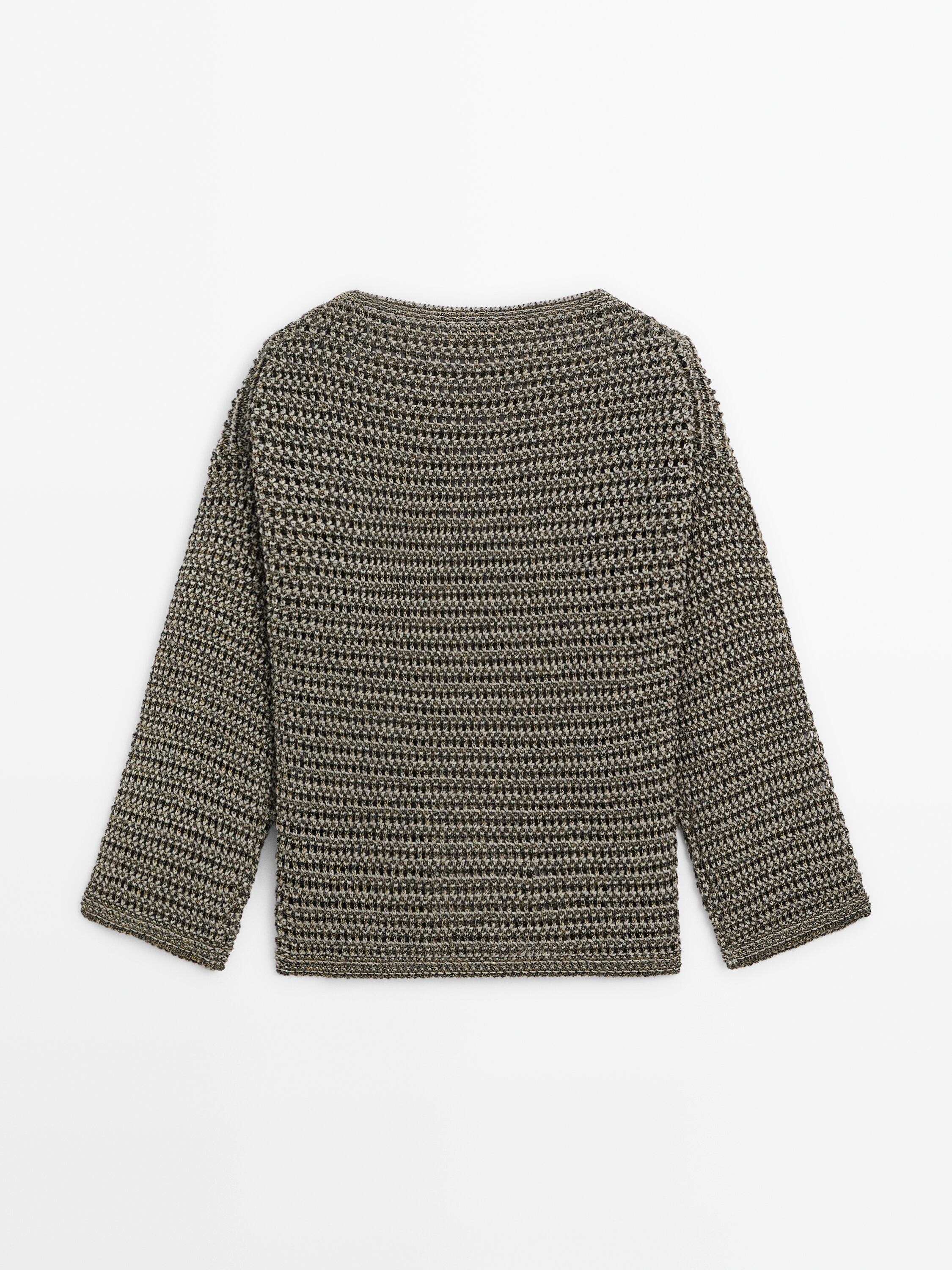 Oversize open-knit sweater