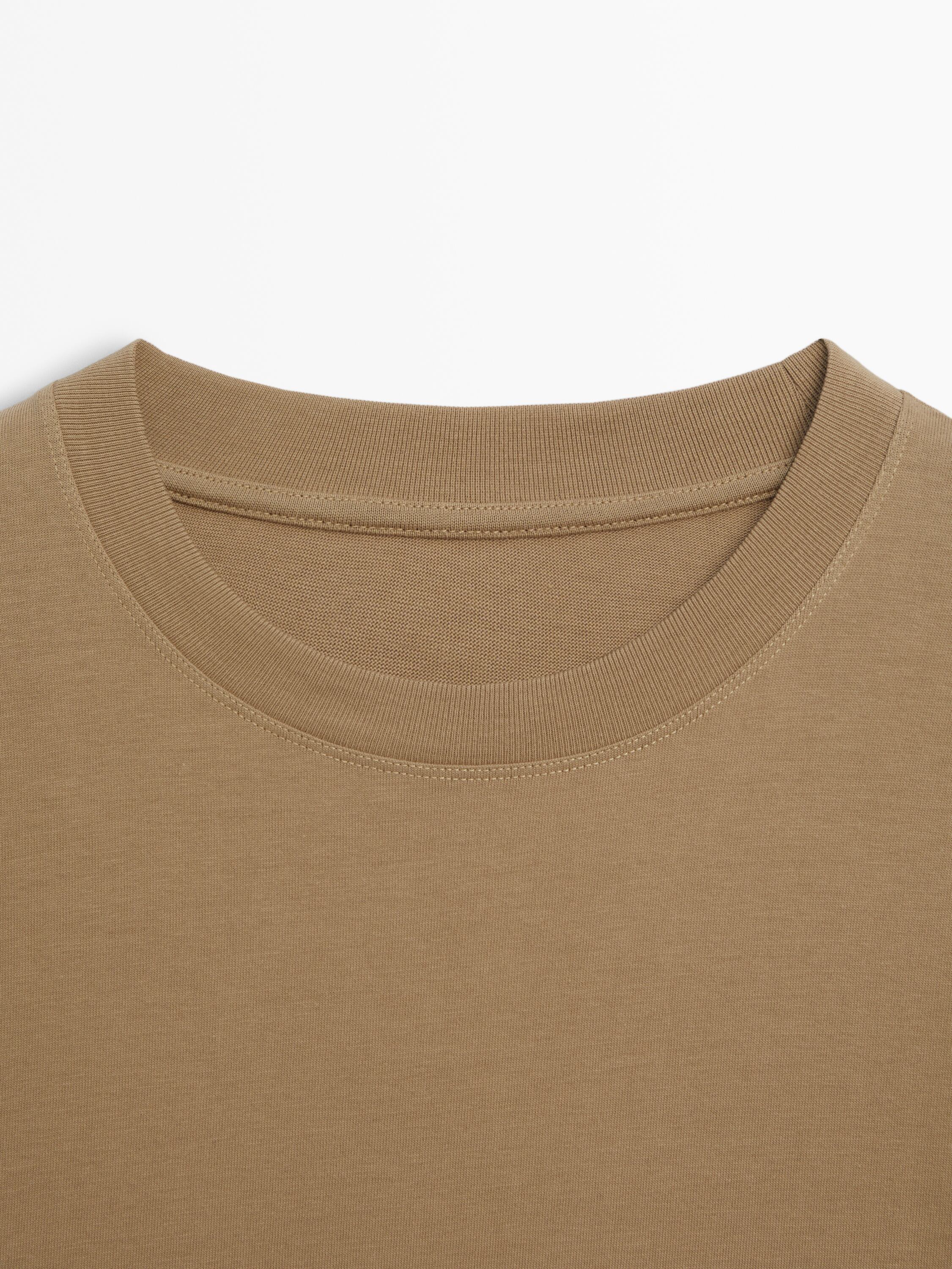 T-shirt with button-tab sleeves