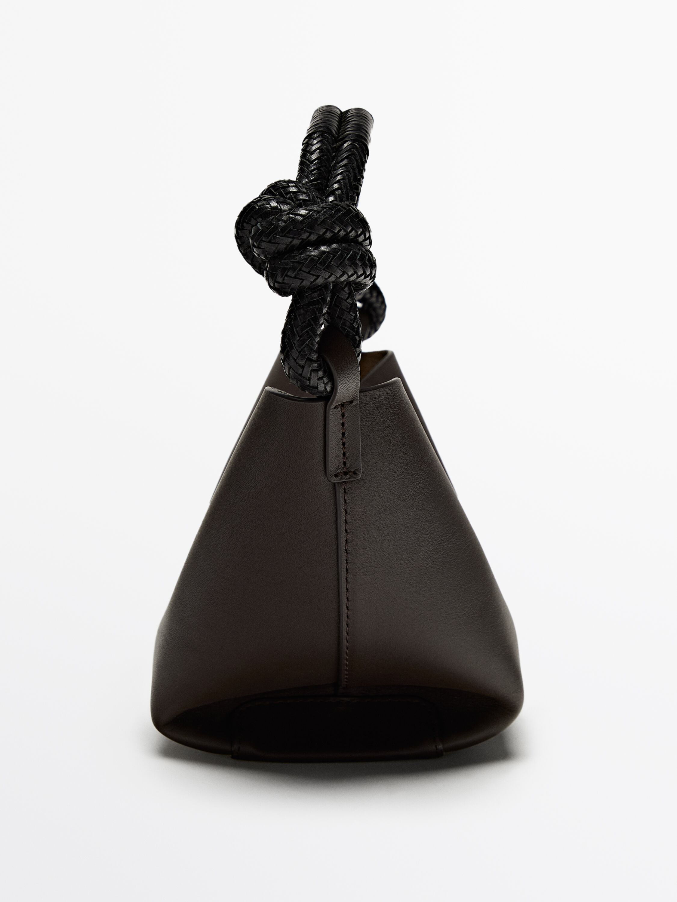 Mini nappa leather crossbody bag with knot details