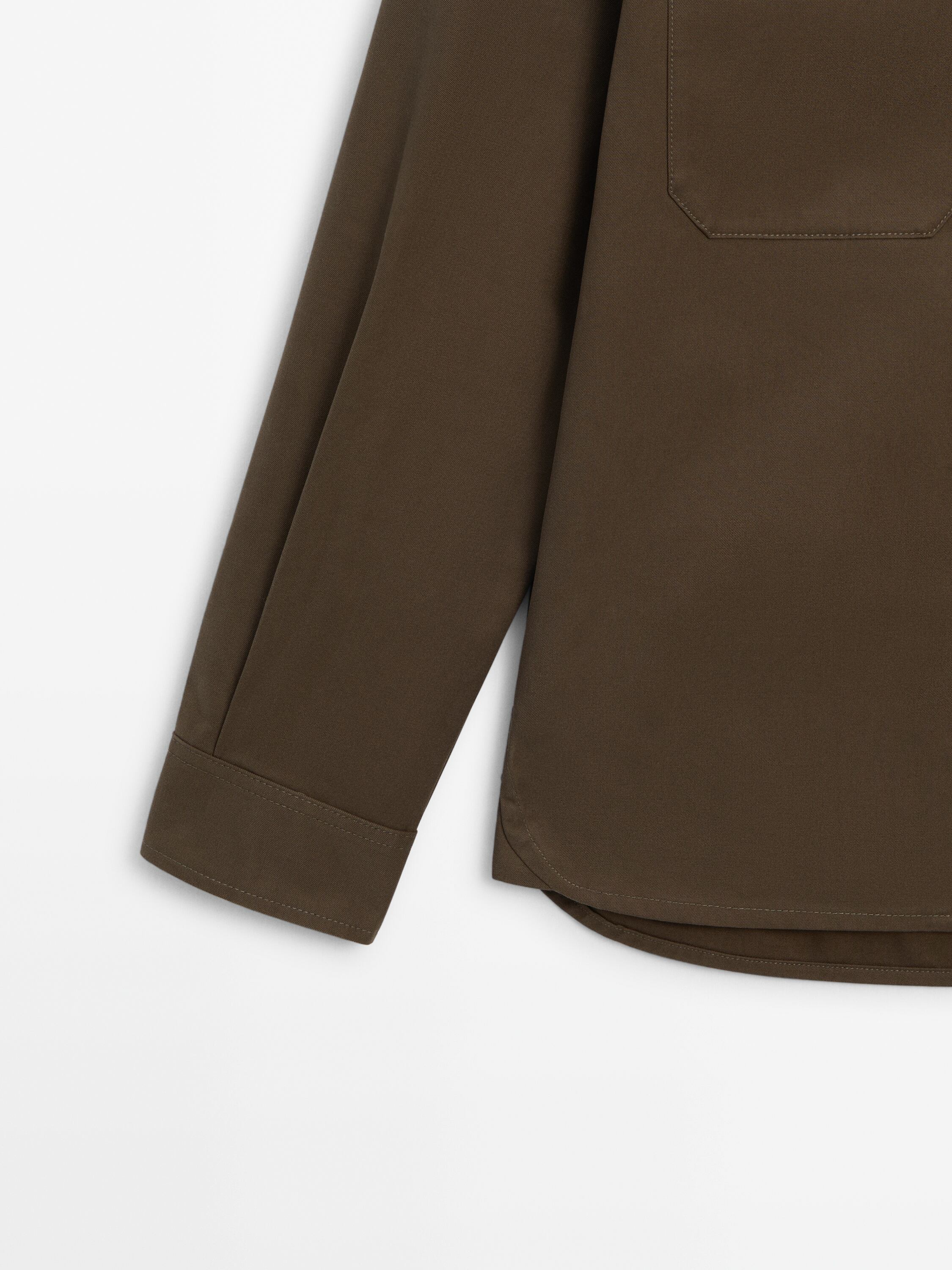 100% cotton overshirt with pockets - Studio