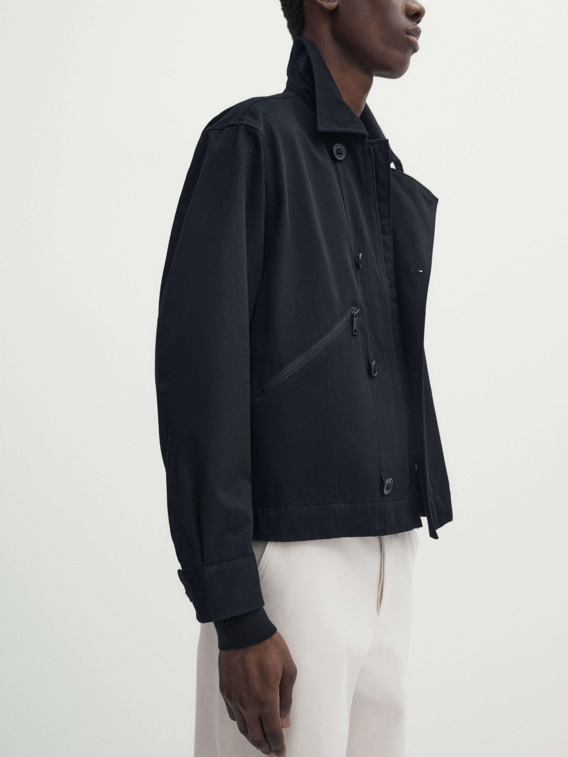 Double-breasted jacket with zip pockets - Studio