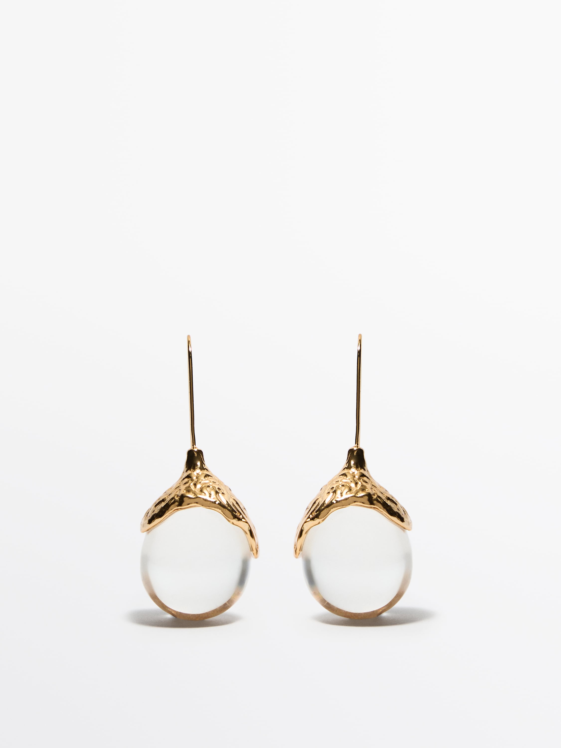 Dangle earrings with resin detail - Studio