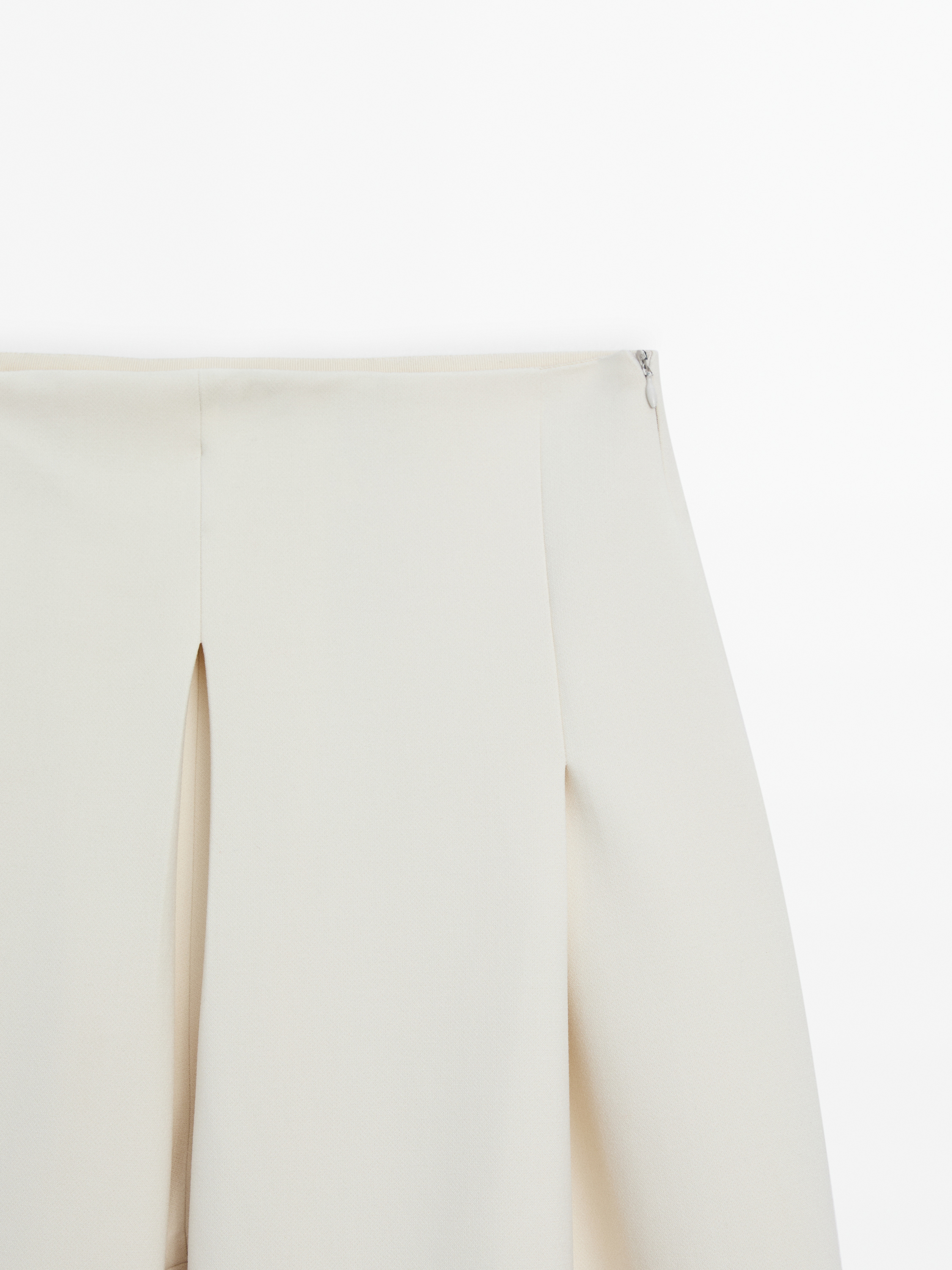 Wide-leg trousers with darts and hem seam detail - Studio